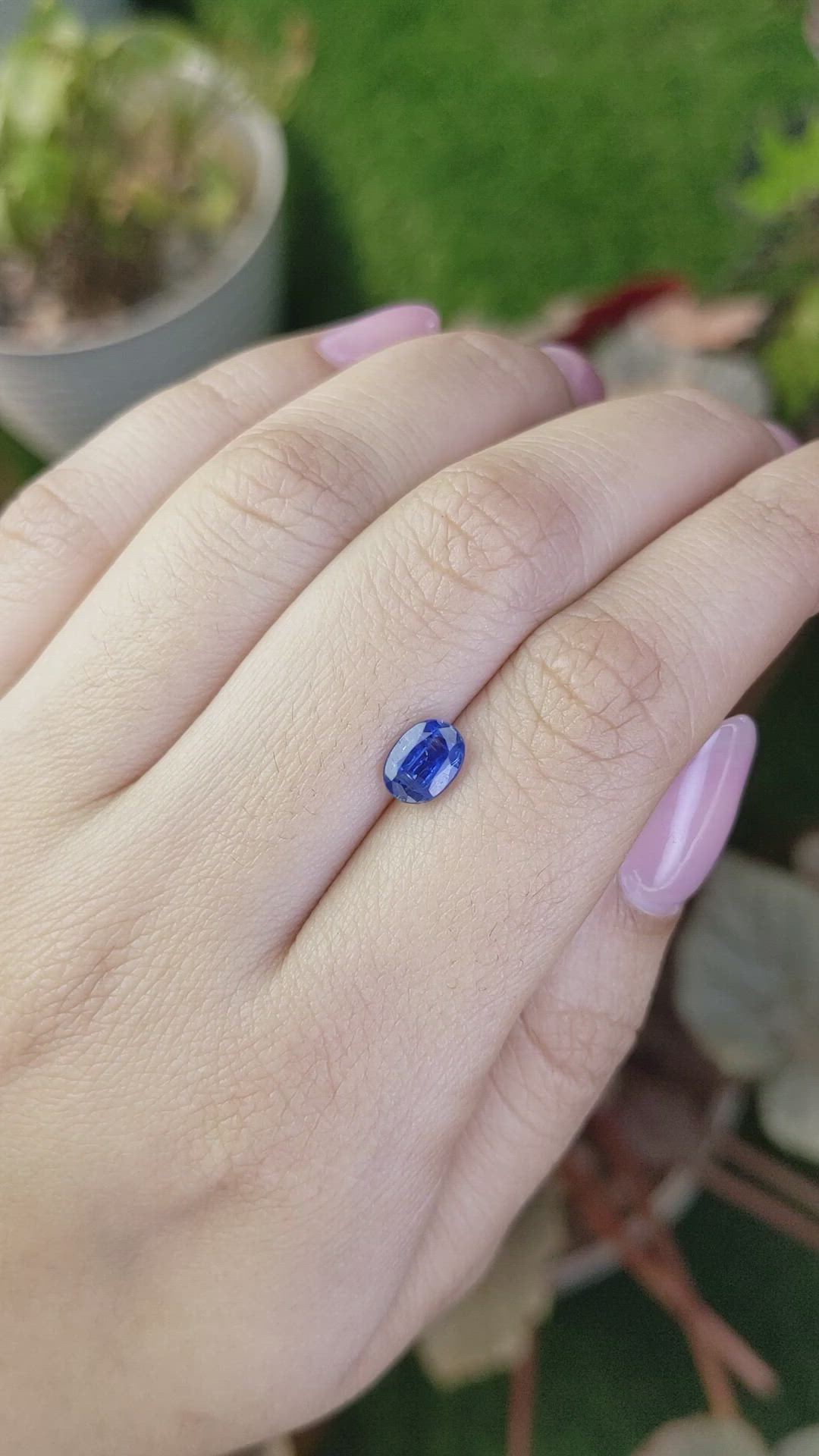 1.29 Ct. Blue Kyanite from Brazil Size Video