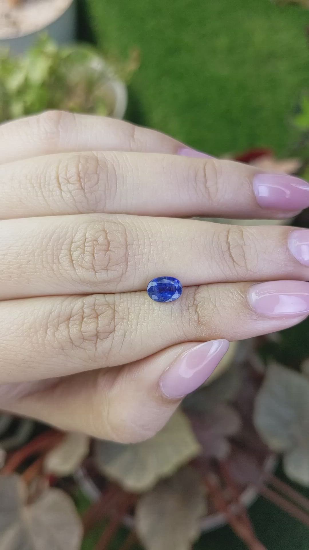 1.29 Ct. Blue Kyanite from Brazil Size Video