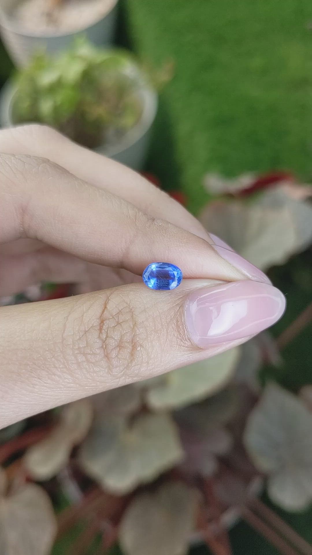 1.10 Ct. Blue Kyanite from Brazil Size Video