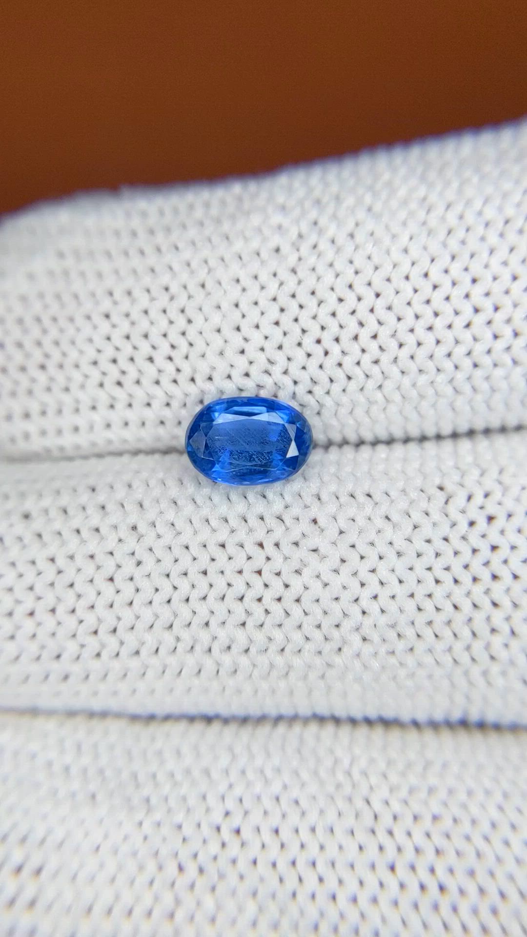 1.10 Ct. Blue Kyanite from Brazil Size Video
