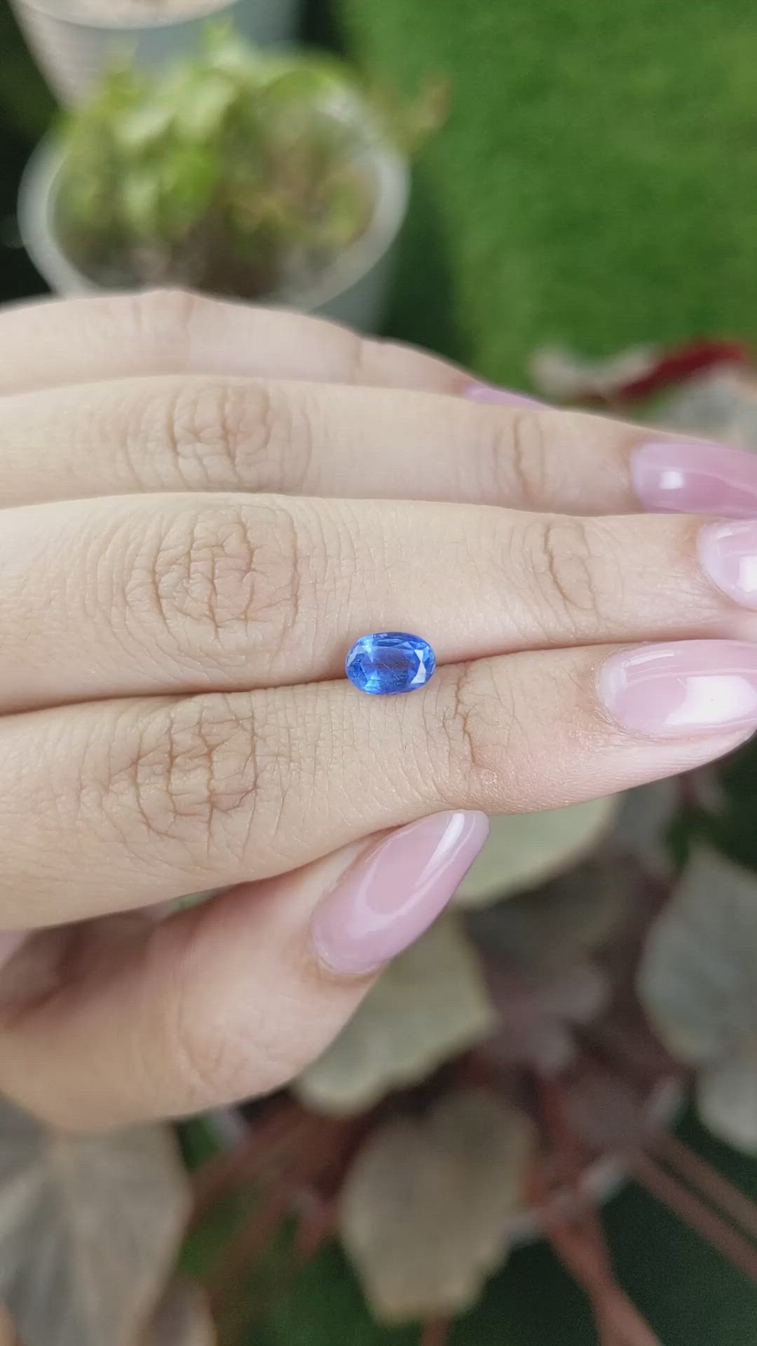 1.10 Ct. Blue Kyanite from Brazil Size Video