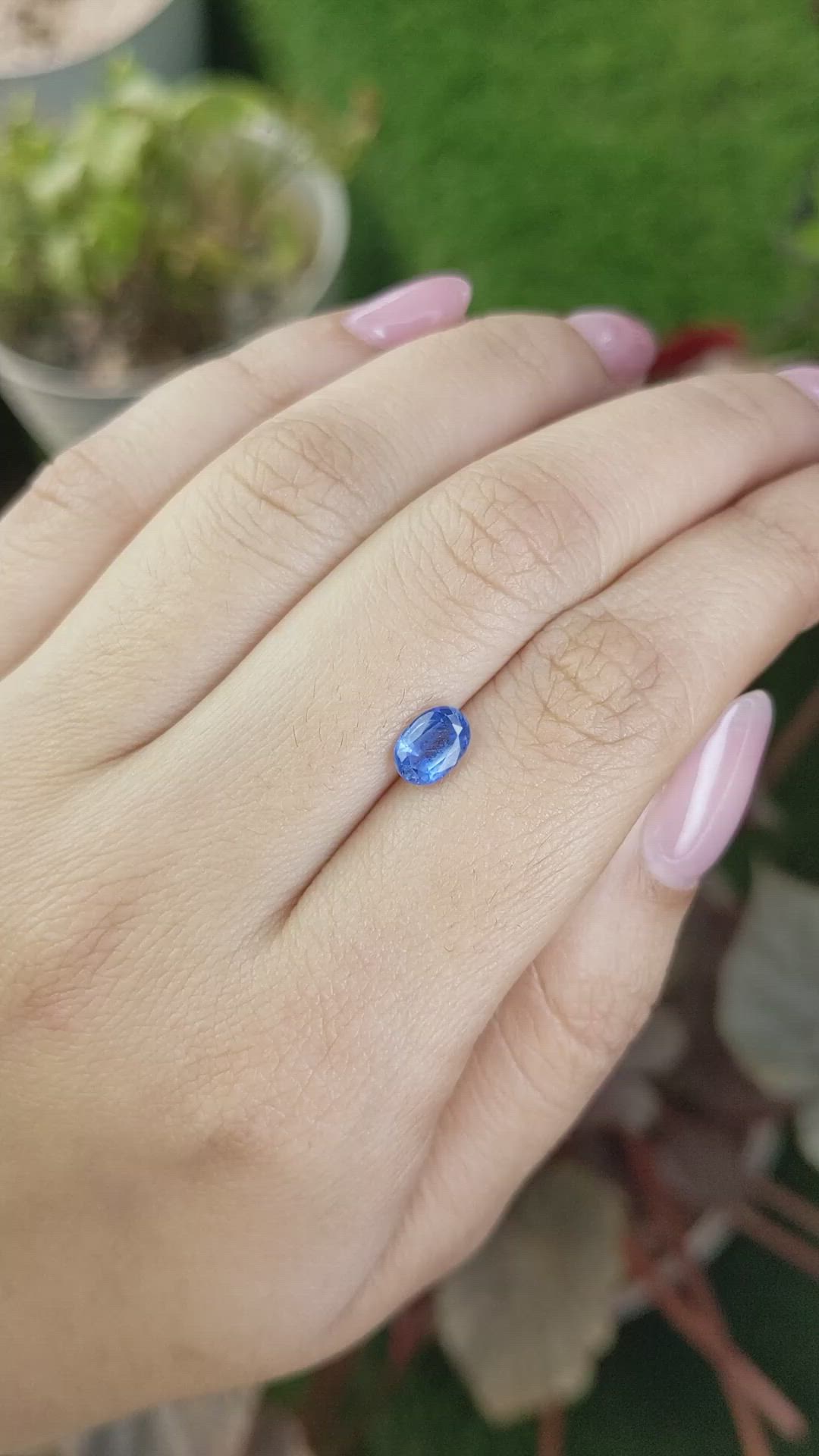 1.10 Ct. Blue Kyanite from Brazil Size Video