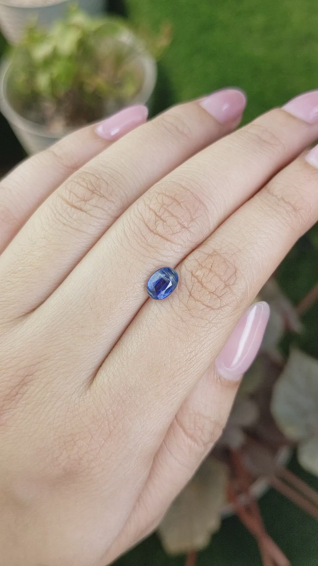 1.22 Ct. Blue Kyanite from Brazil Size Video