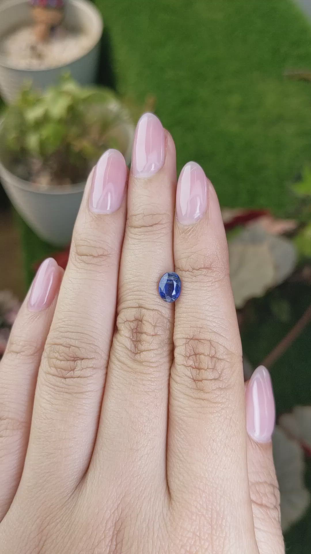 1.22 Ct. Blue Kyanite from Brazil Size Video