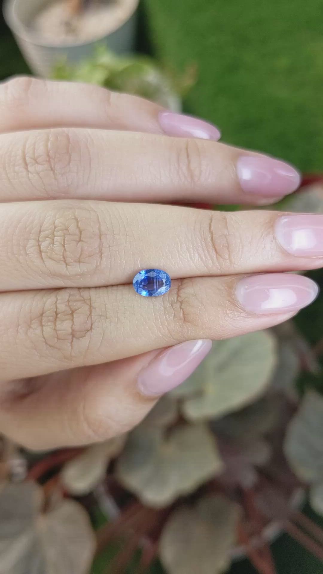 1.03 Ct. Blue Kyanite from Brazil Size Video