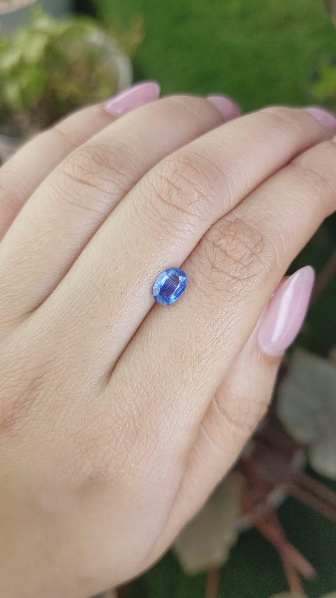 1.03 Ct. Blue Kyanite from Brazil Size Video