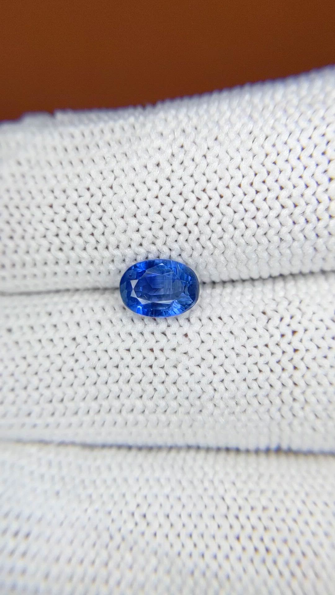 1.03 Ct. Blue Kyanite from Brazil Size Video