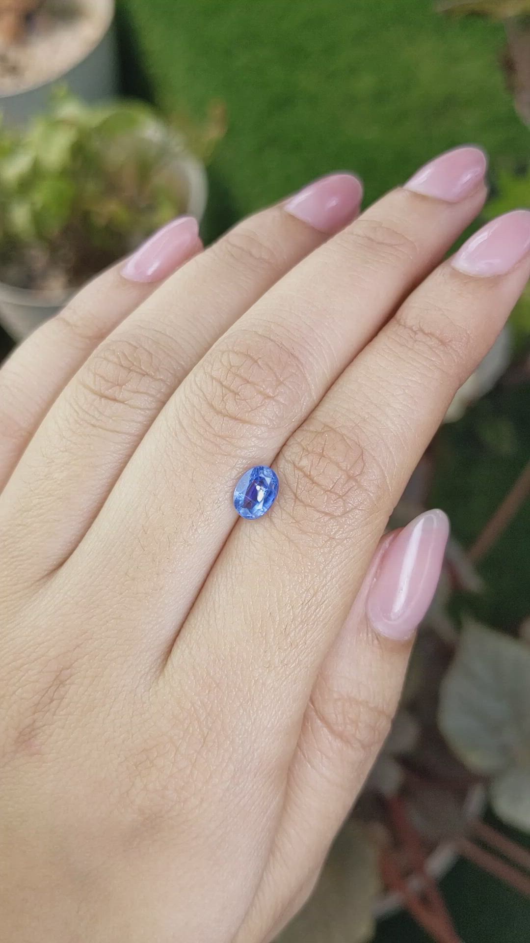 1.12 Ct. Blue Kyanite from Brazil Size Video