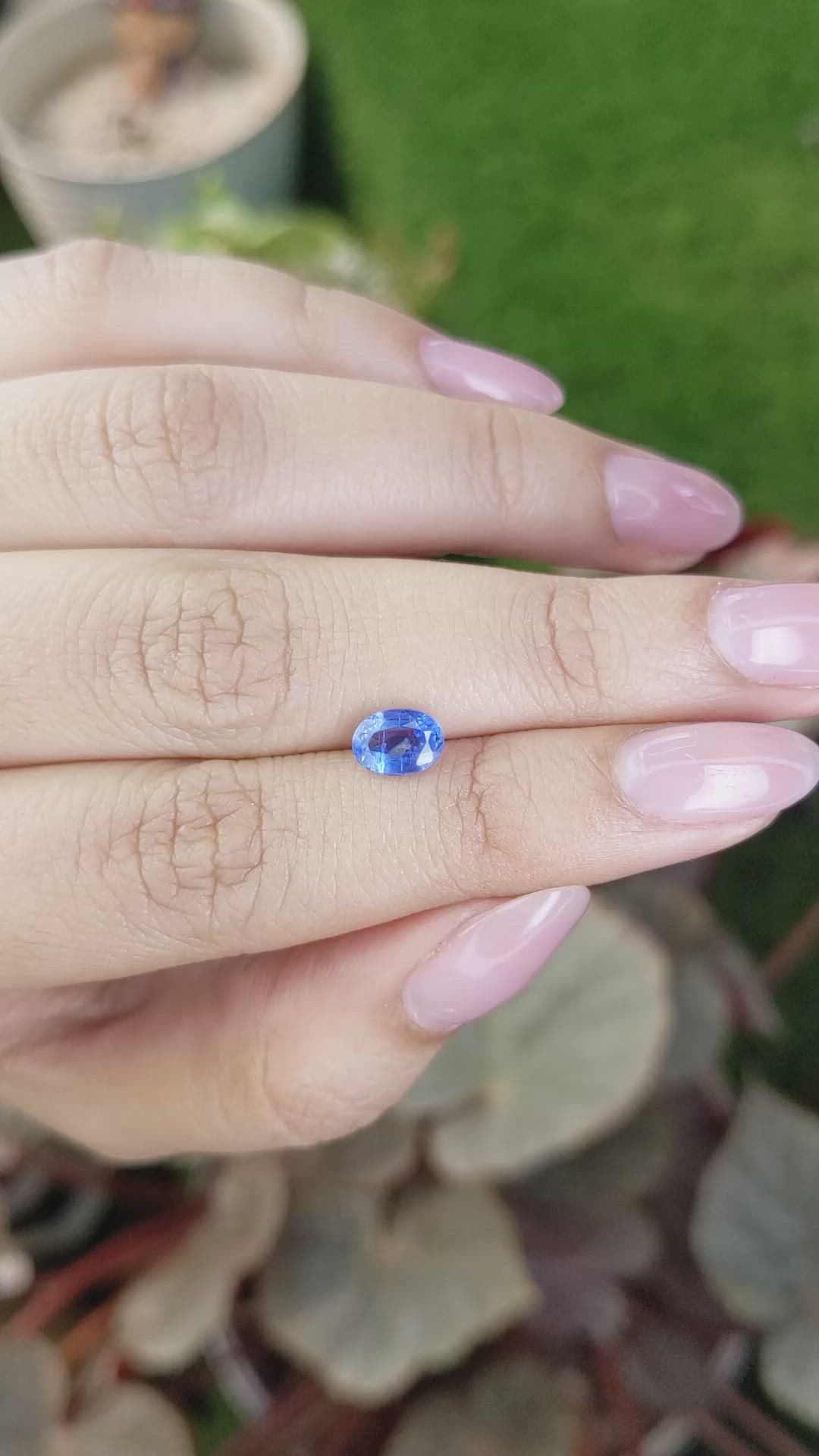 1.12 Ct. Blue Kyanite from Brazil Size Video