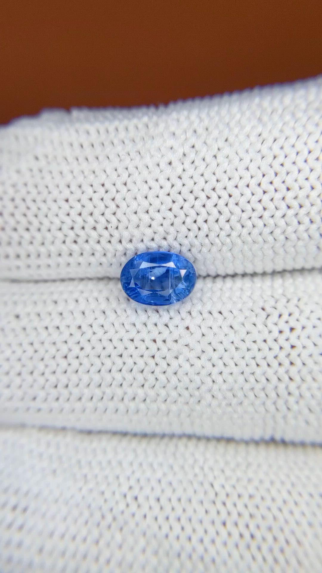 1.12 Ct. Blue Kyanite from Brazil Size Video
