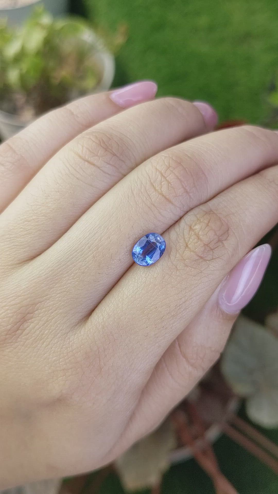 1.74 Ct. Blue Kyanite from Brazil Size Video
