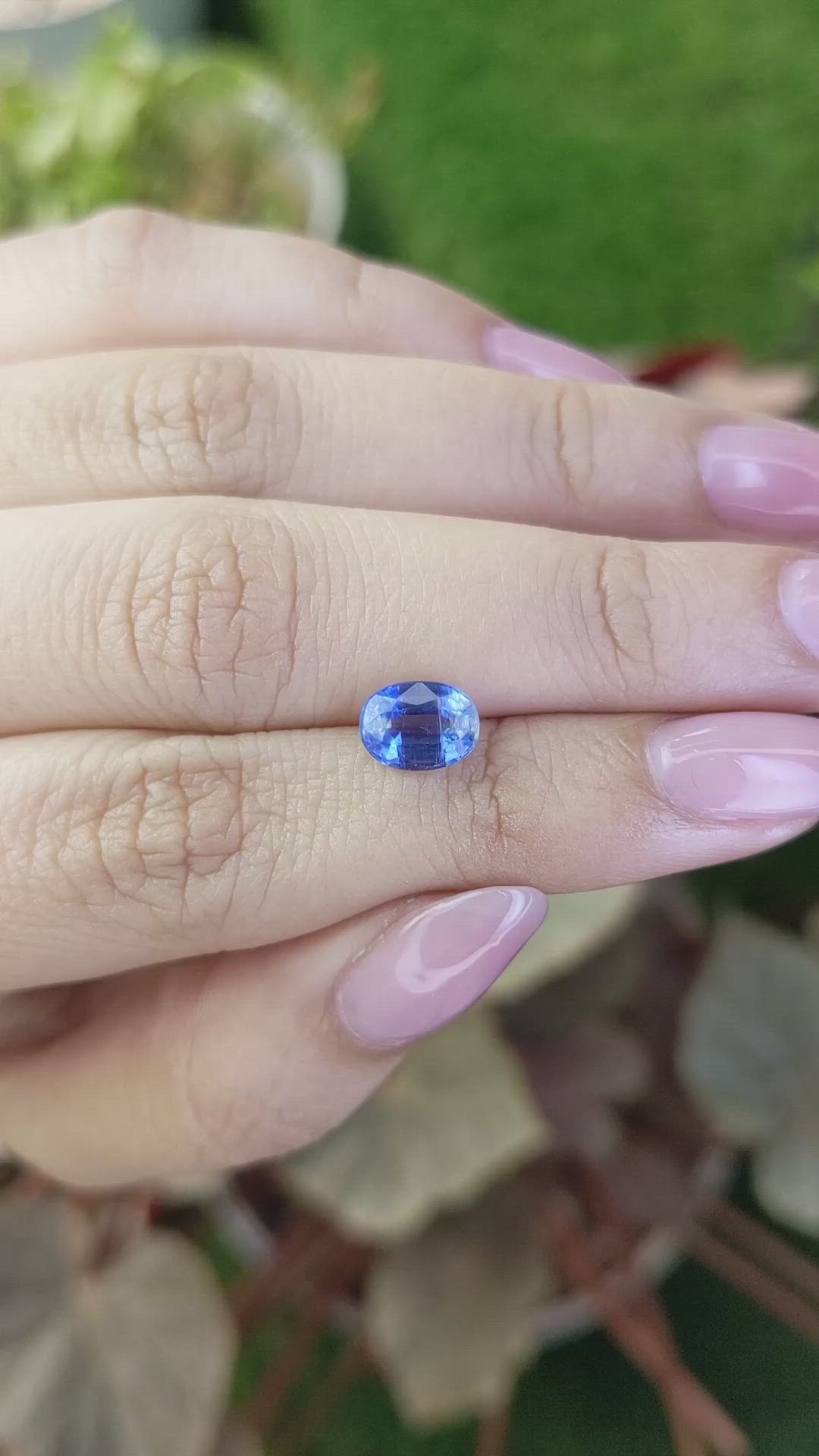 1.74 Ct. Blue Kyanite from Brazil Size Video