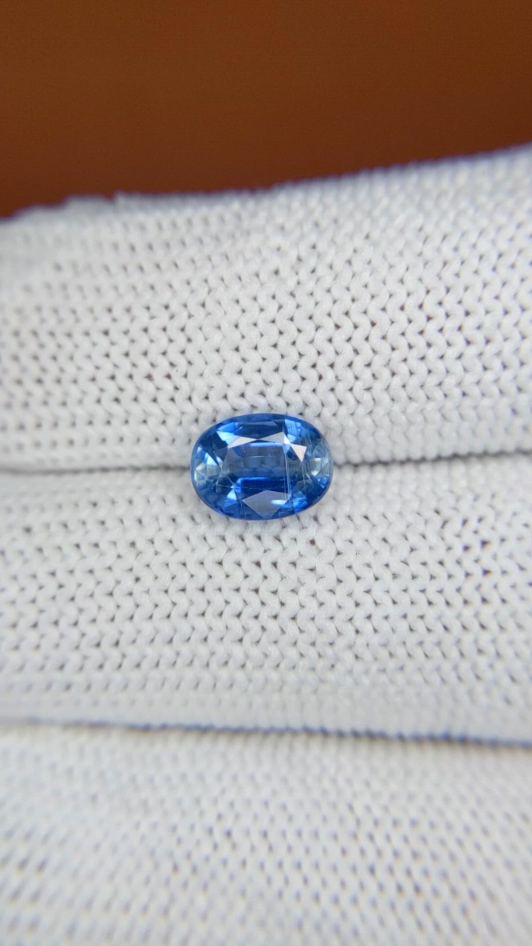 1.74 Ct. Blue Kyanite from Brazil Size Video