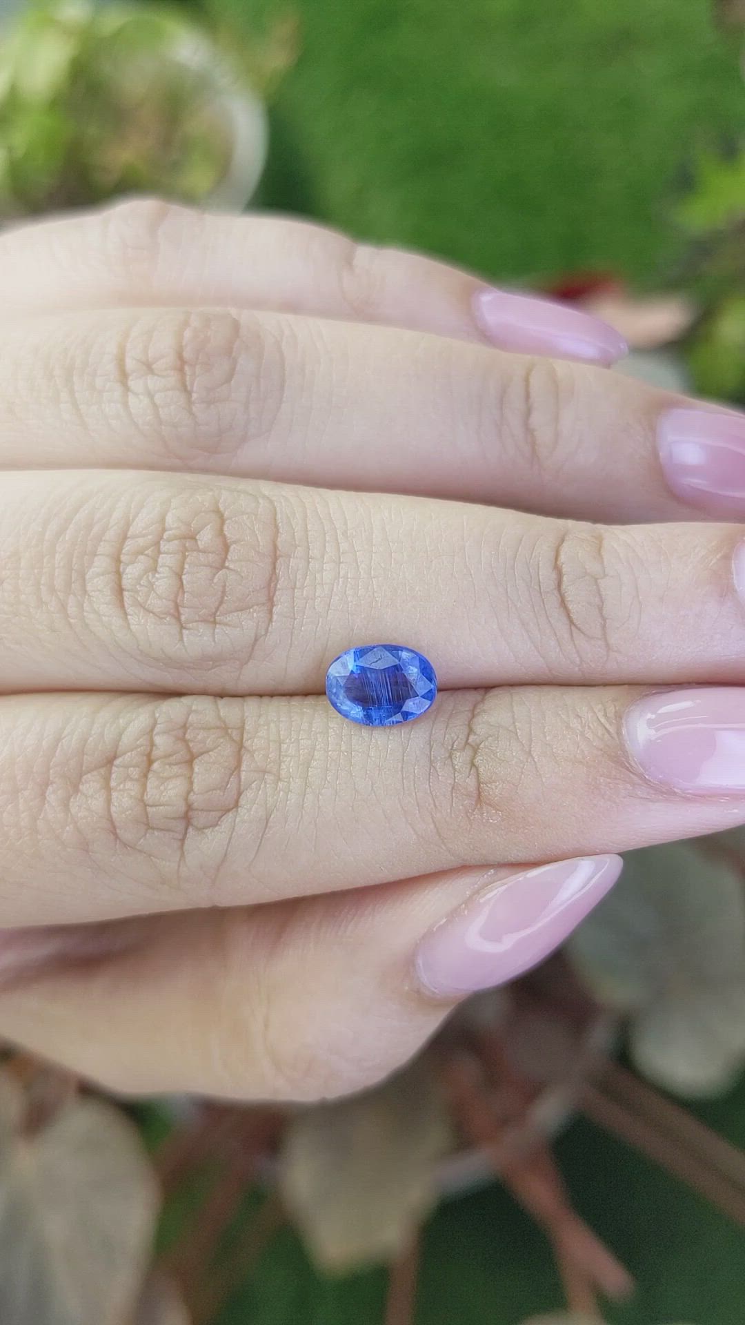 1.35 Ct. Blue Kyanite from Brazil Size Video