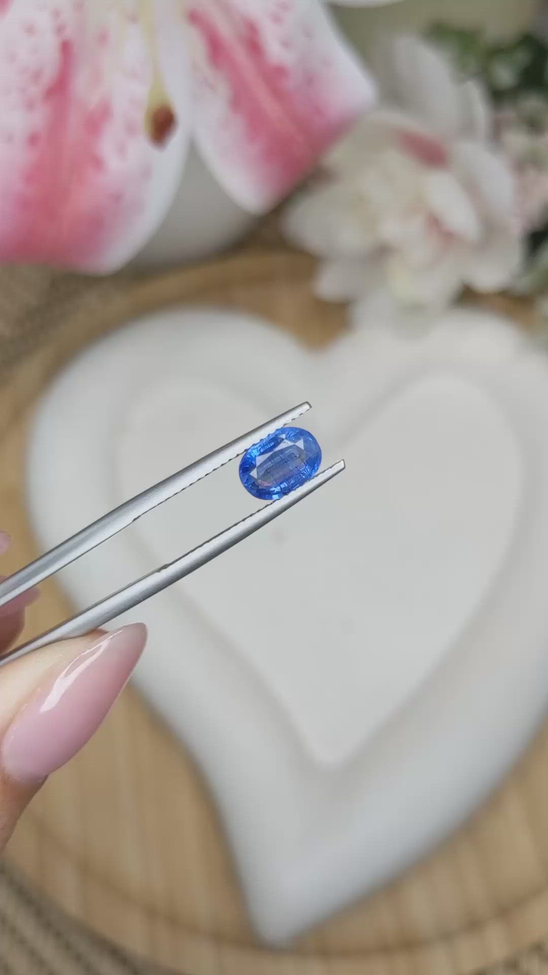 1.35 Ct. Blue Kyanite from Brazil Size Video