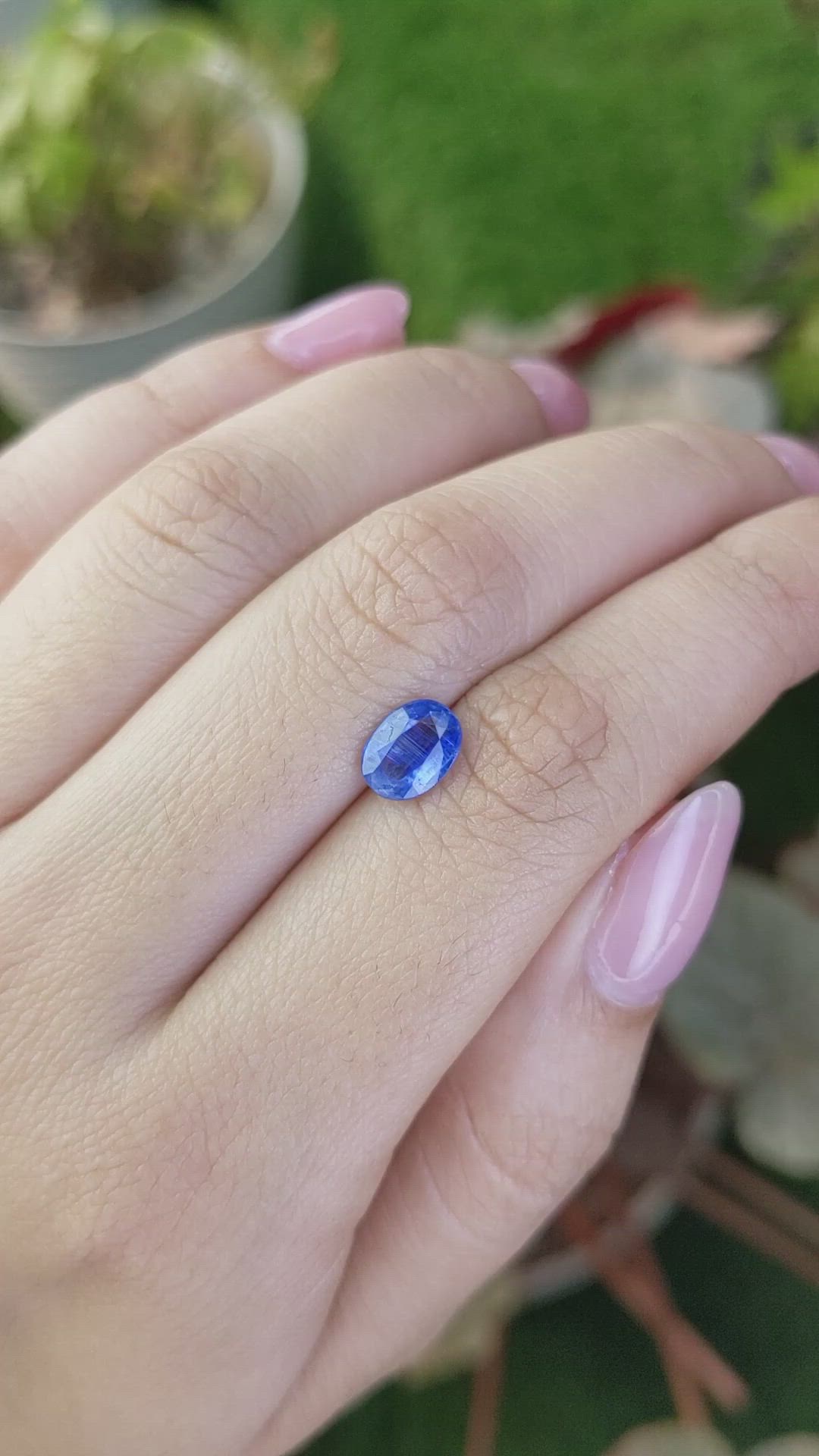 1.35 Ct. Blue Kyanite from Brazil Size Video