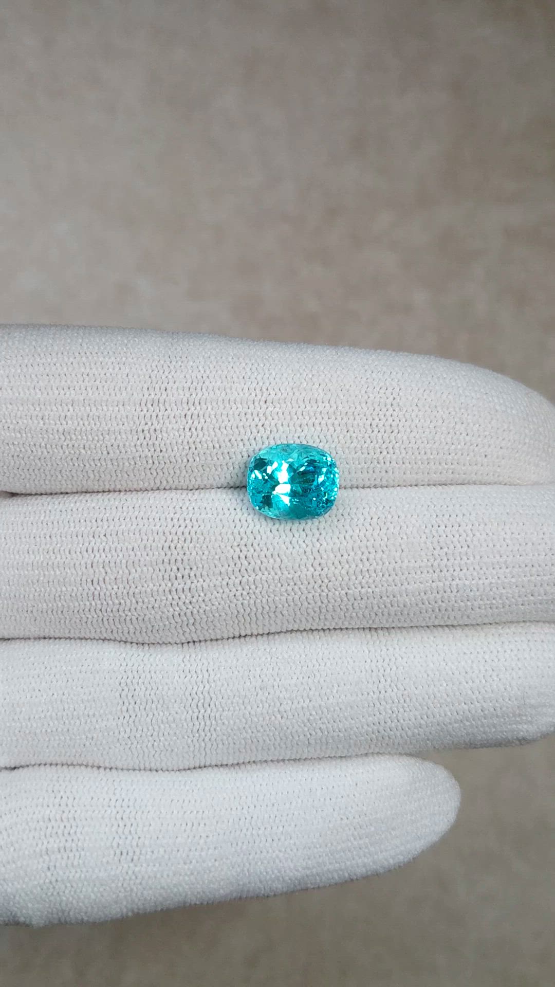 4.79 Ct. Greenish Blue Paraiba Tourmaline from Mozambique Size Video