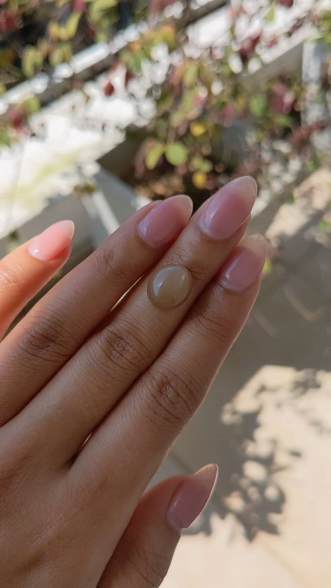 4.90 Ct. Brown Cabochon Moonstone from Ceylon (Sri Lanka) Size Video