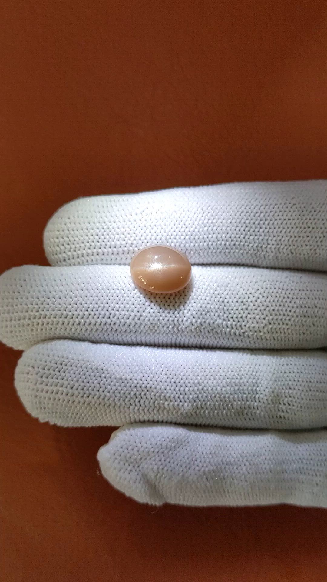 4.90 Ct. Brown Cabochon Moonstone from Ceylon (Sri Lanka) Size Video