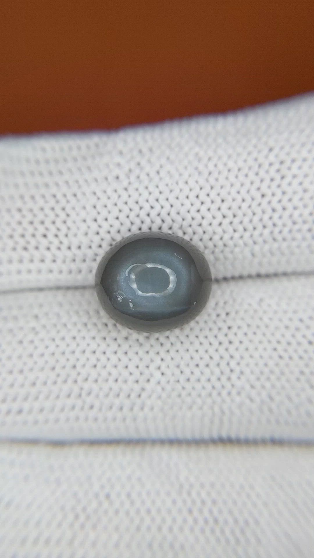 5.23 Ct. Grey Cabochon Moonstone from Ceylon (Sri Lanka) Size Video