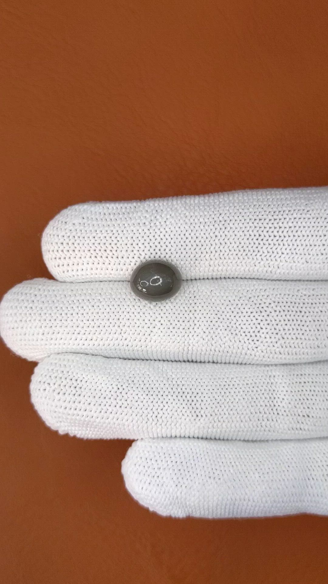3.63 Ct. Grey Cabochon Moonstone from Ceylon (Sri Lanka) Size Video