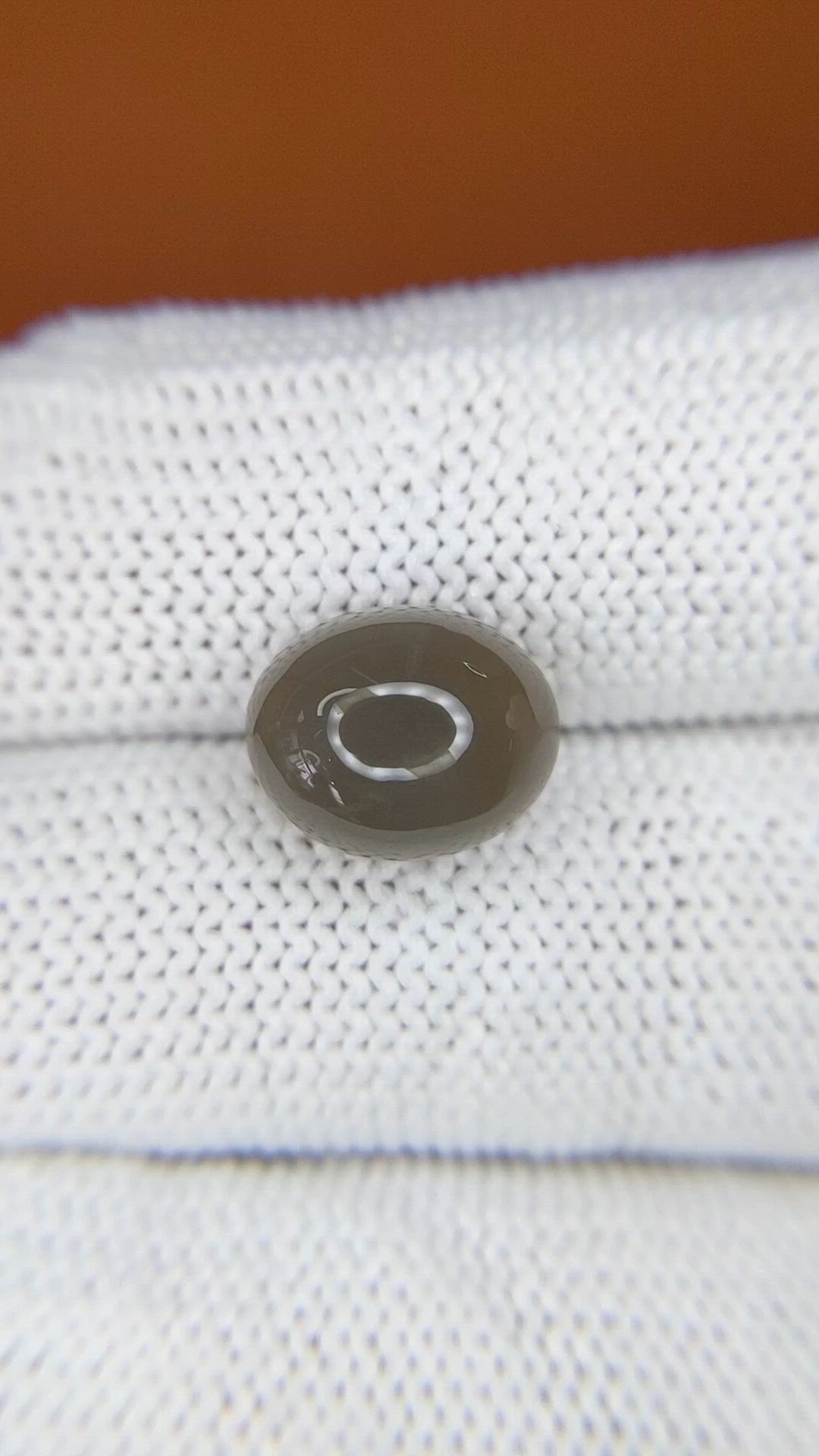 4.44 Ct. Brown Cabochon Moonstone from Ceylon (Sri Lanka) Size Video