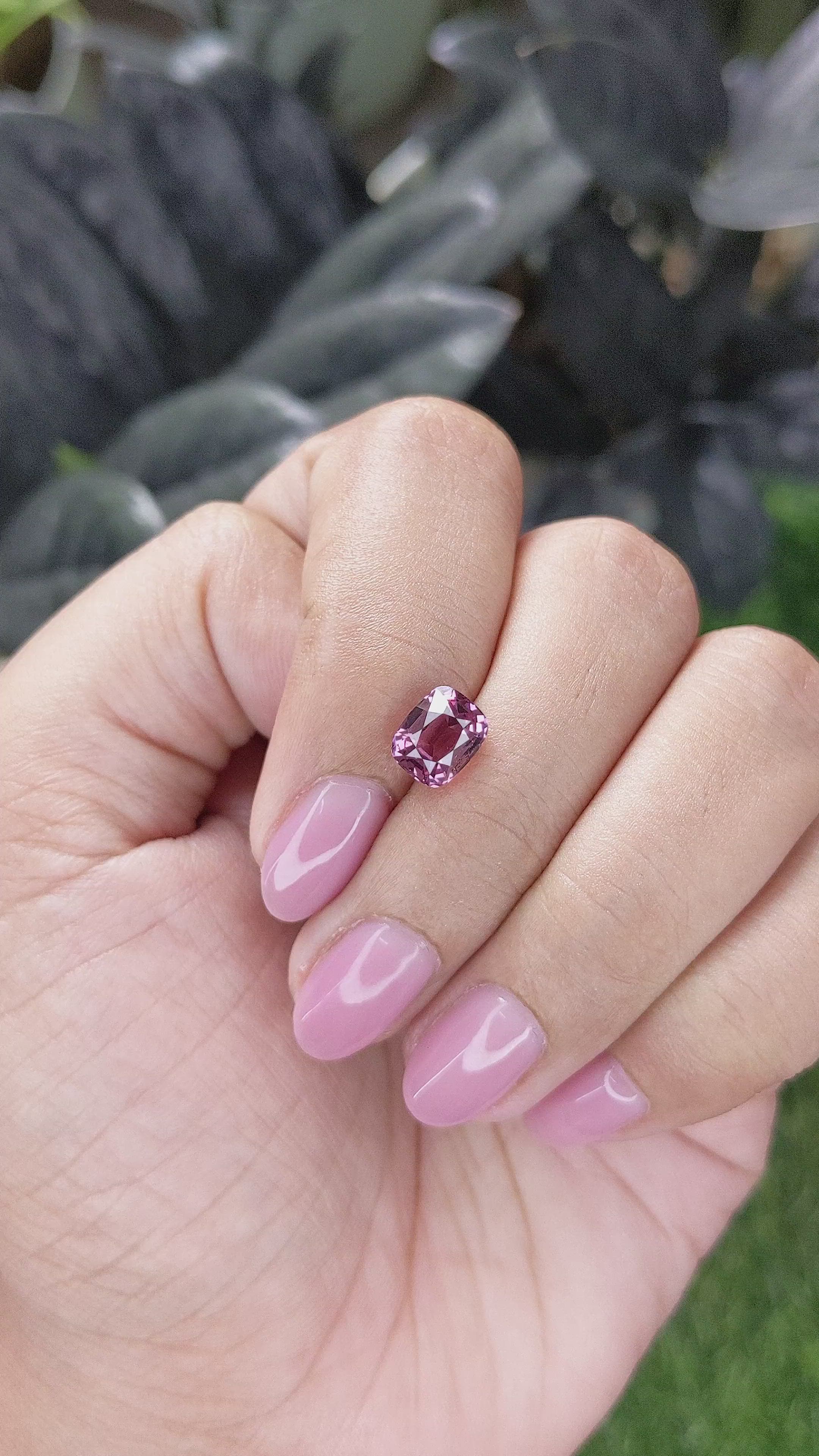 1.96 Ct. Pink Malaya Garnet from Tanzania Size Video