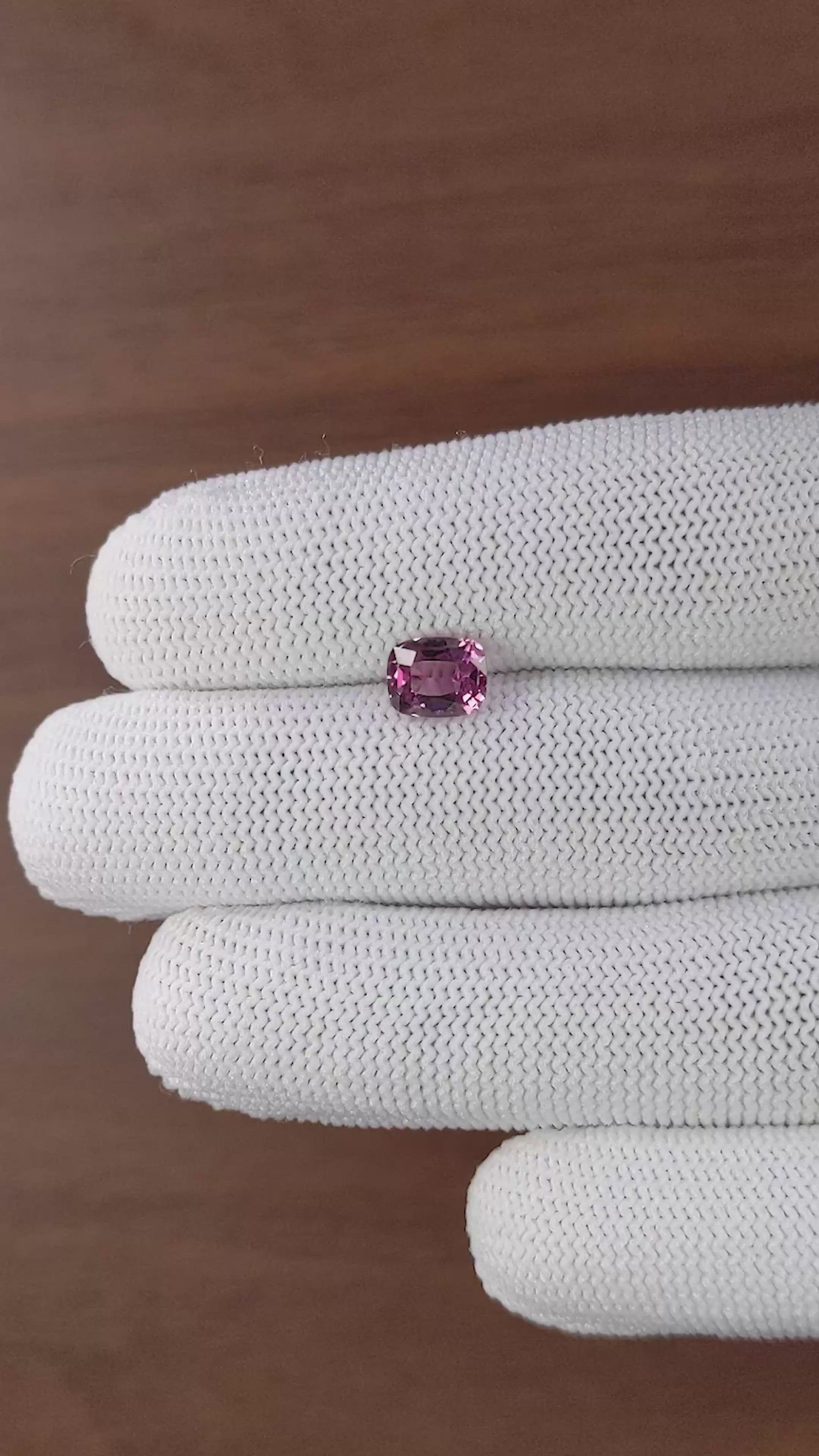1.96 Ct. Pink Malaya Garnet from Tanzania Size Video