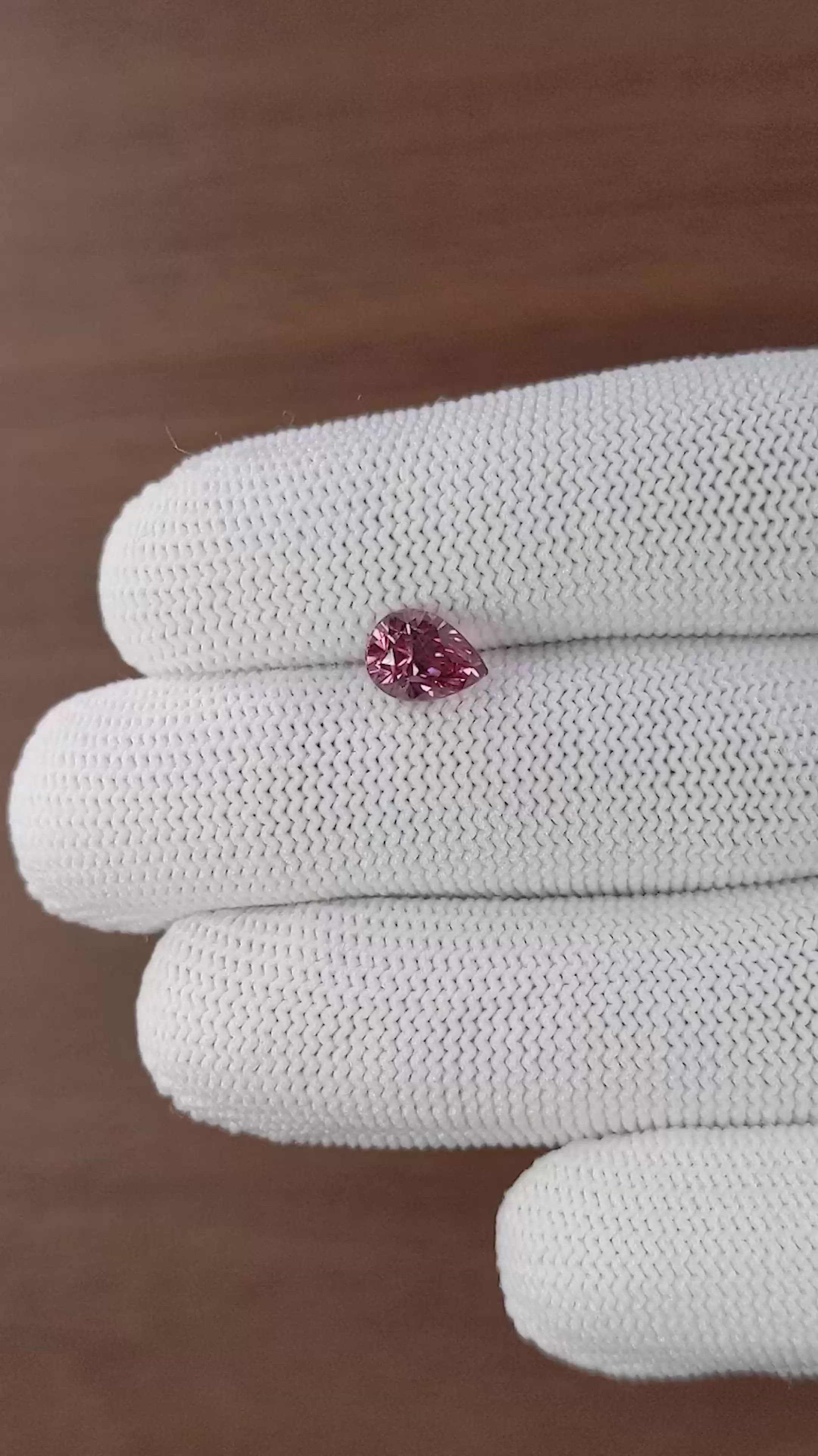 1.97 Ct. Pink Malaya Garnet from Tanzania Size Video