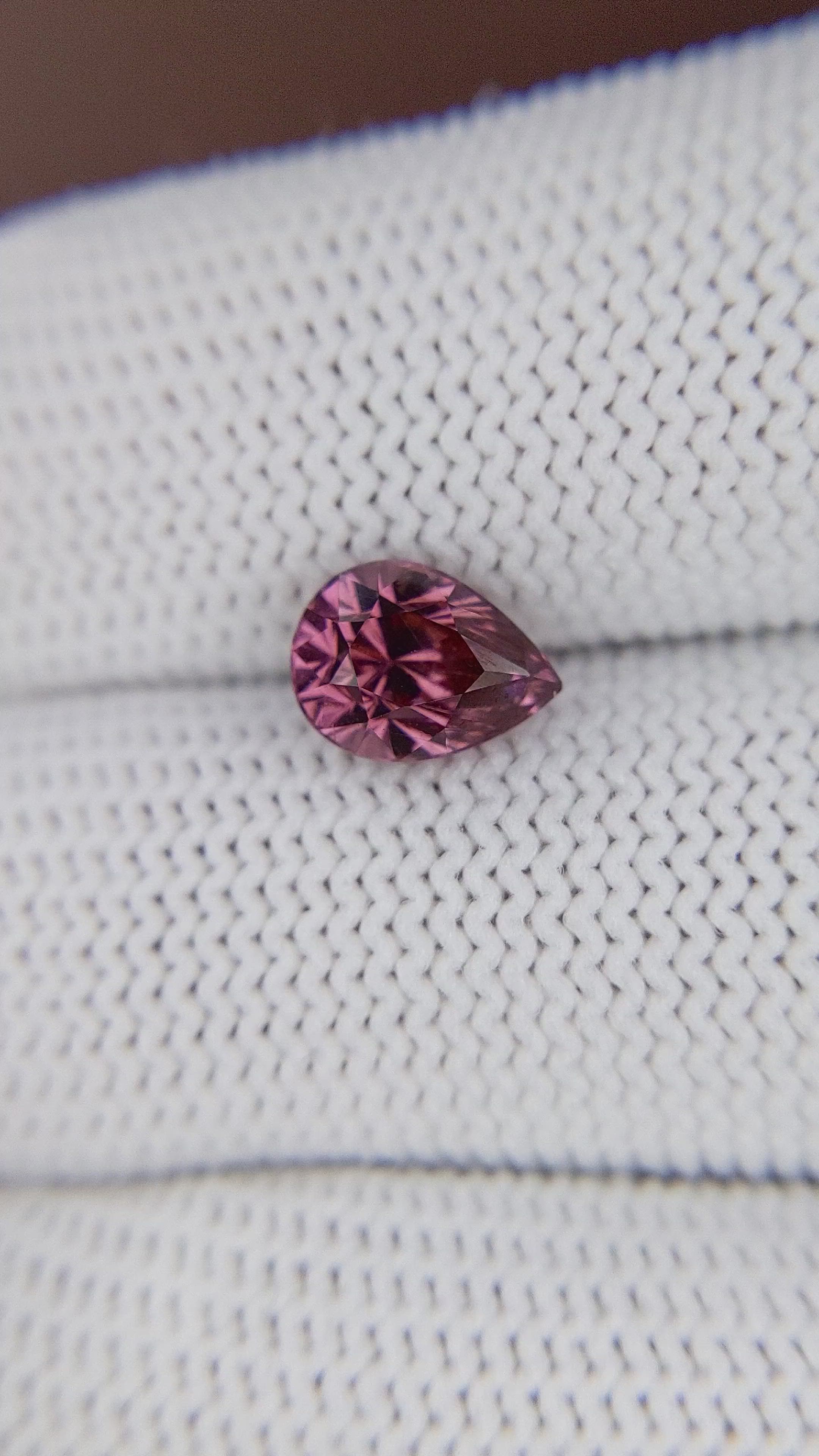 1.97 Ct. Pink Malaya Garnet from Tanzania Size Video