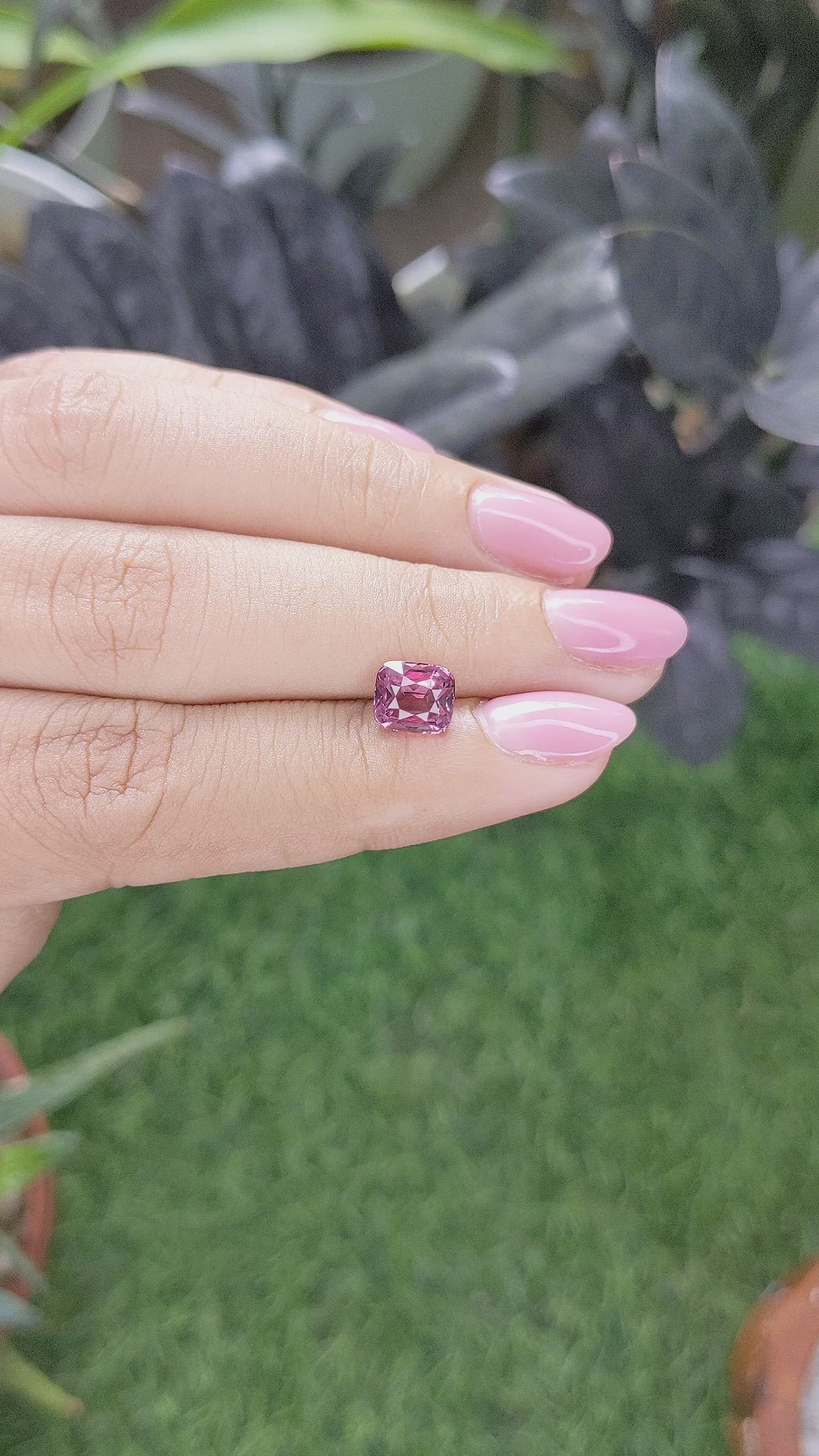 1.87 Ct. Pink Malaya Garnet from Tanzania Size Video