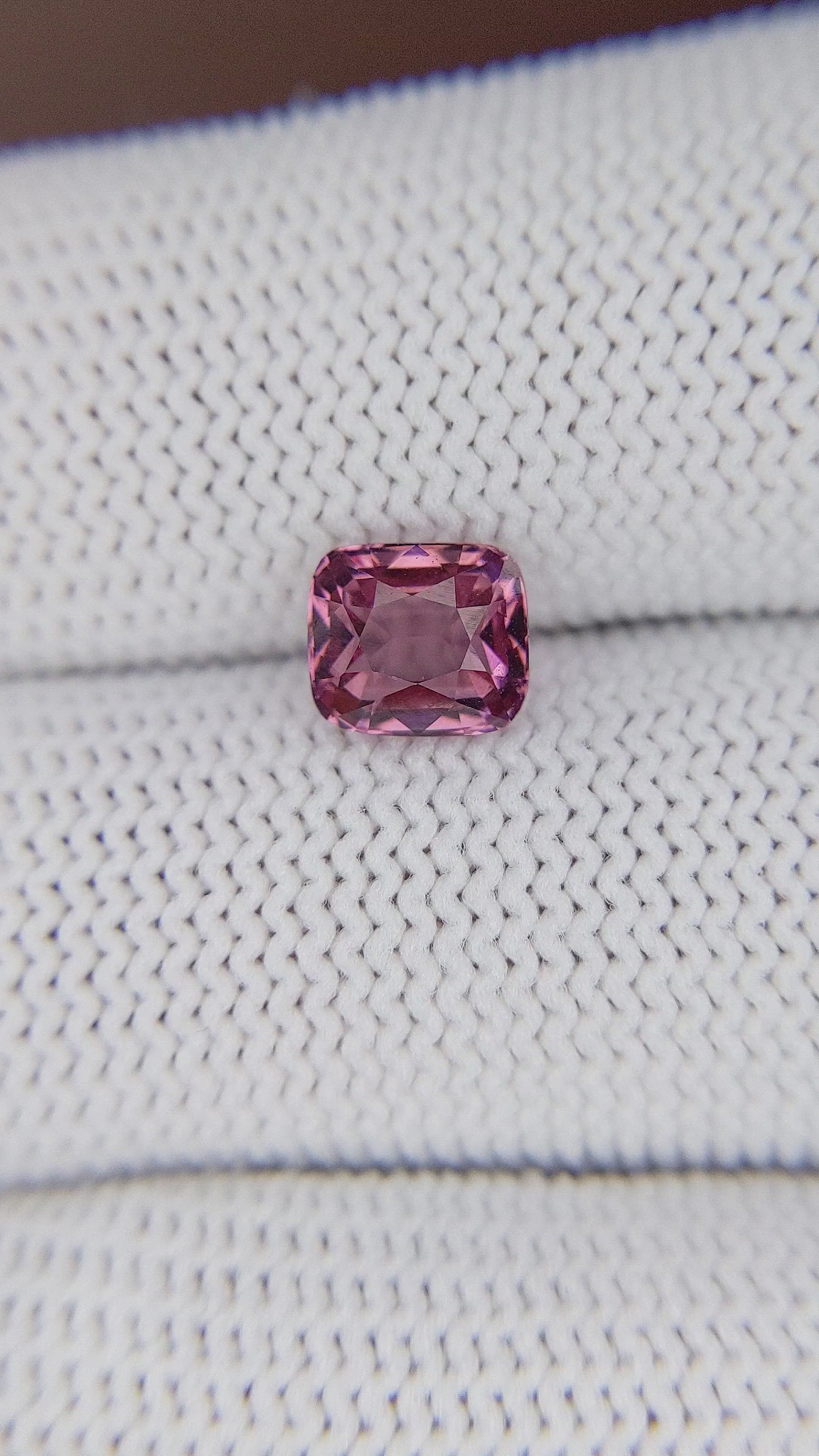 1.87 Ct. Pink Malaya Garnet from Tanzania Size Video