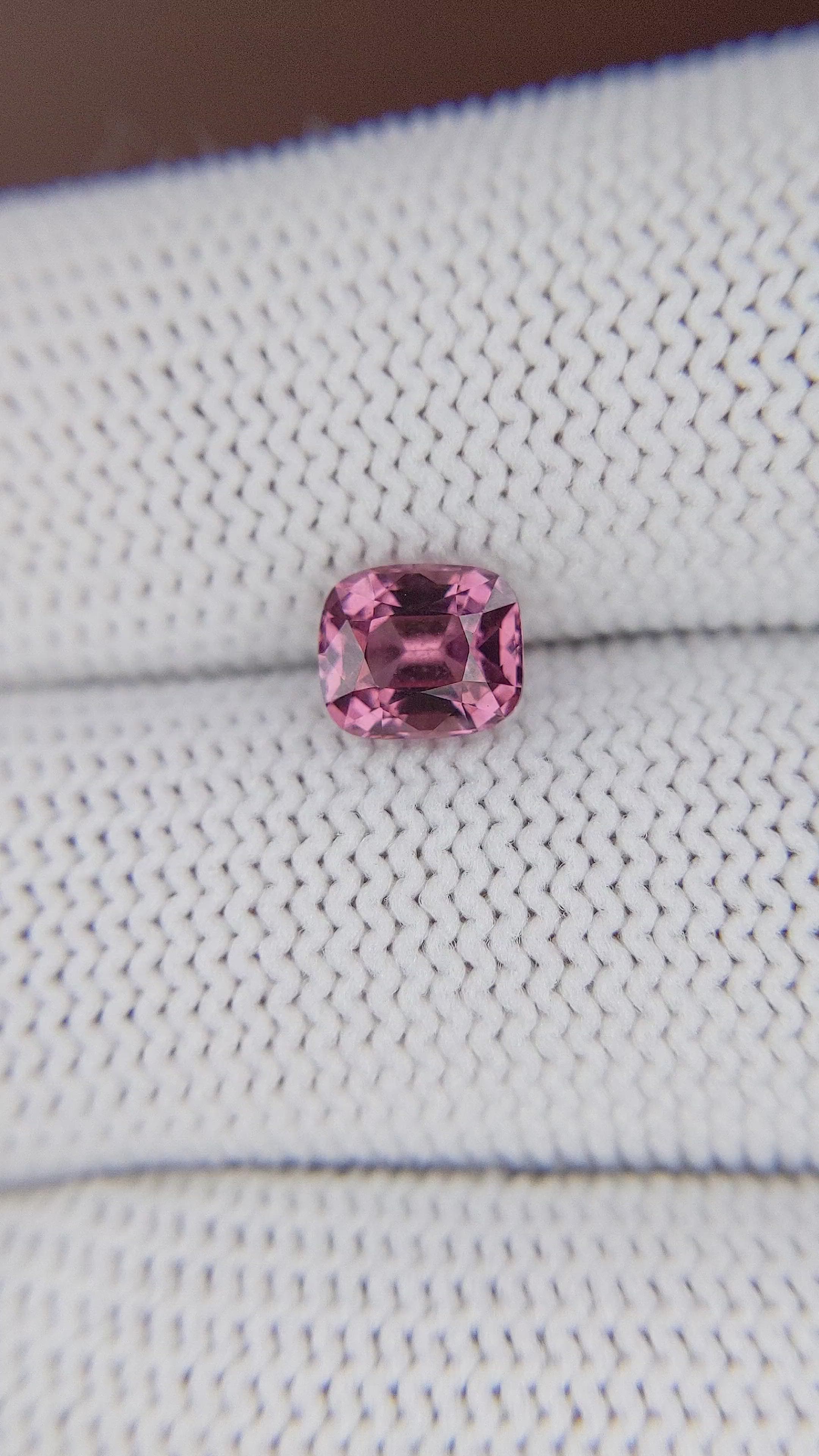 1.56 Ct. Pink Malaya Garnet from Tanzania Size Video
