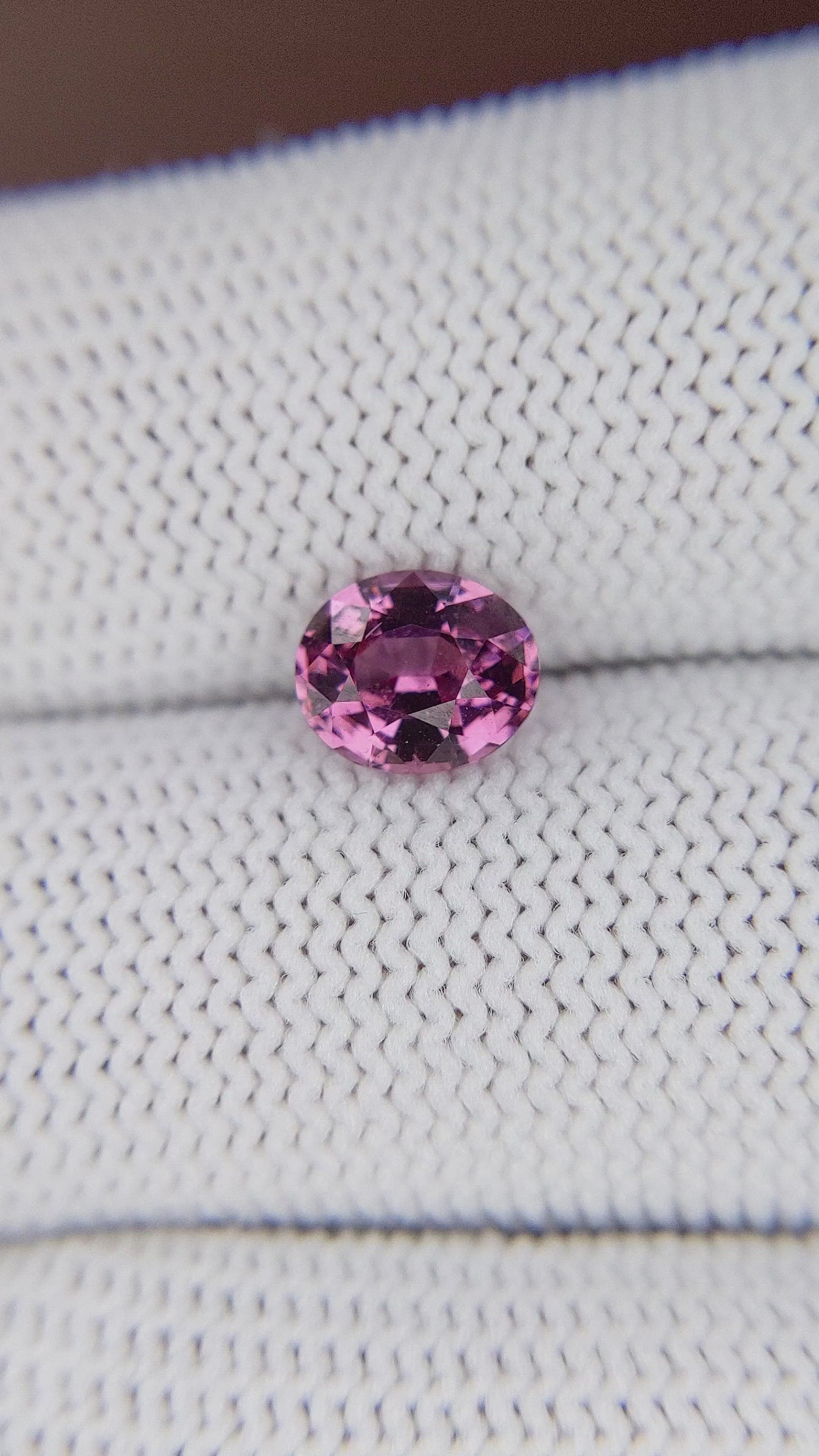 1.76 Ct. Pink Malaya Garnet from Tanzania Size Video