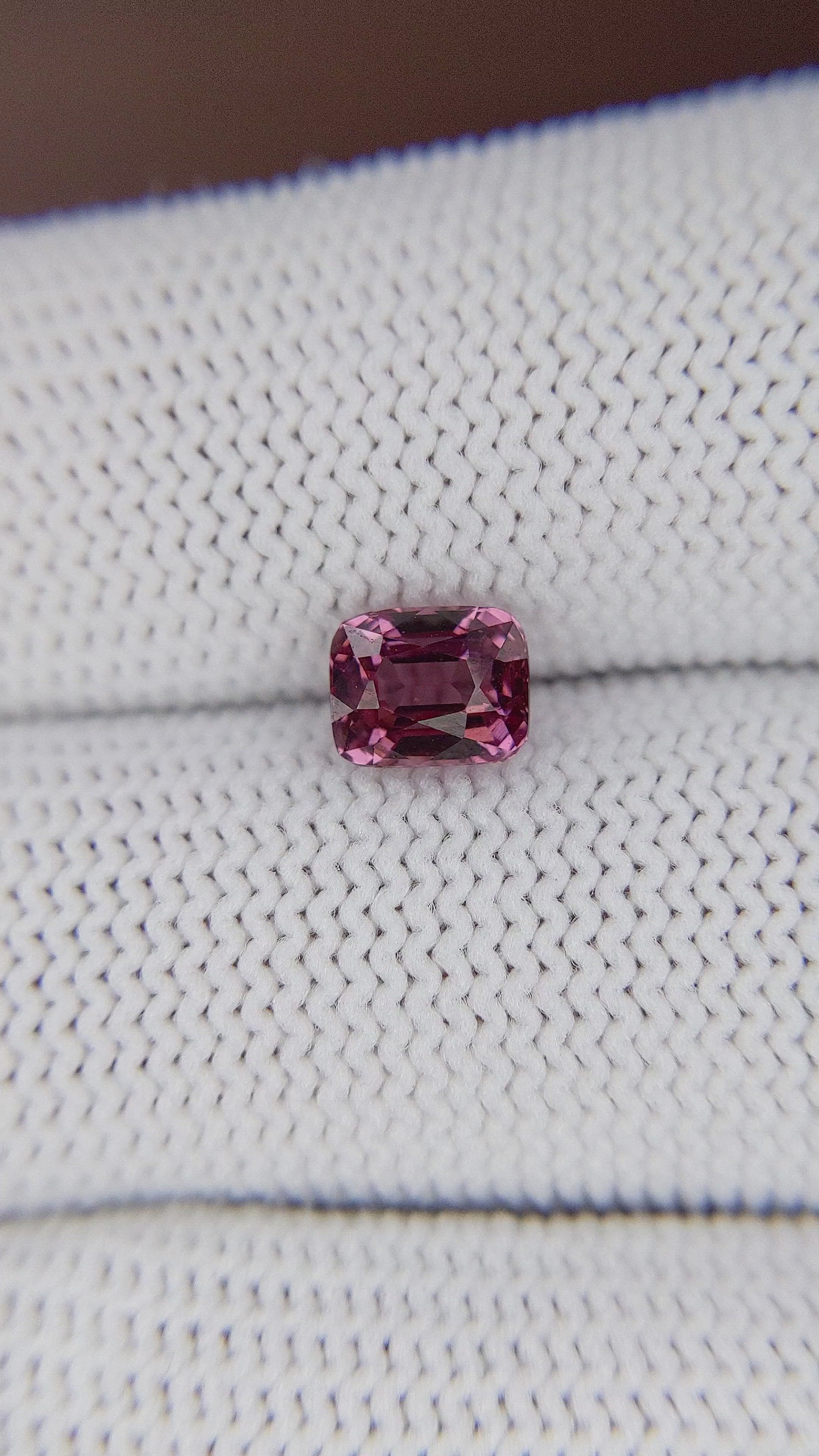 1.65 Ct. Reddish Pink Malaya Garnet from Tanzania Size Video