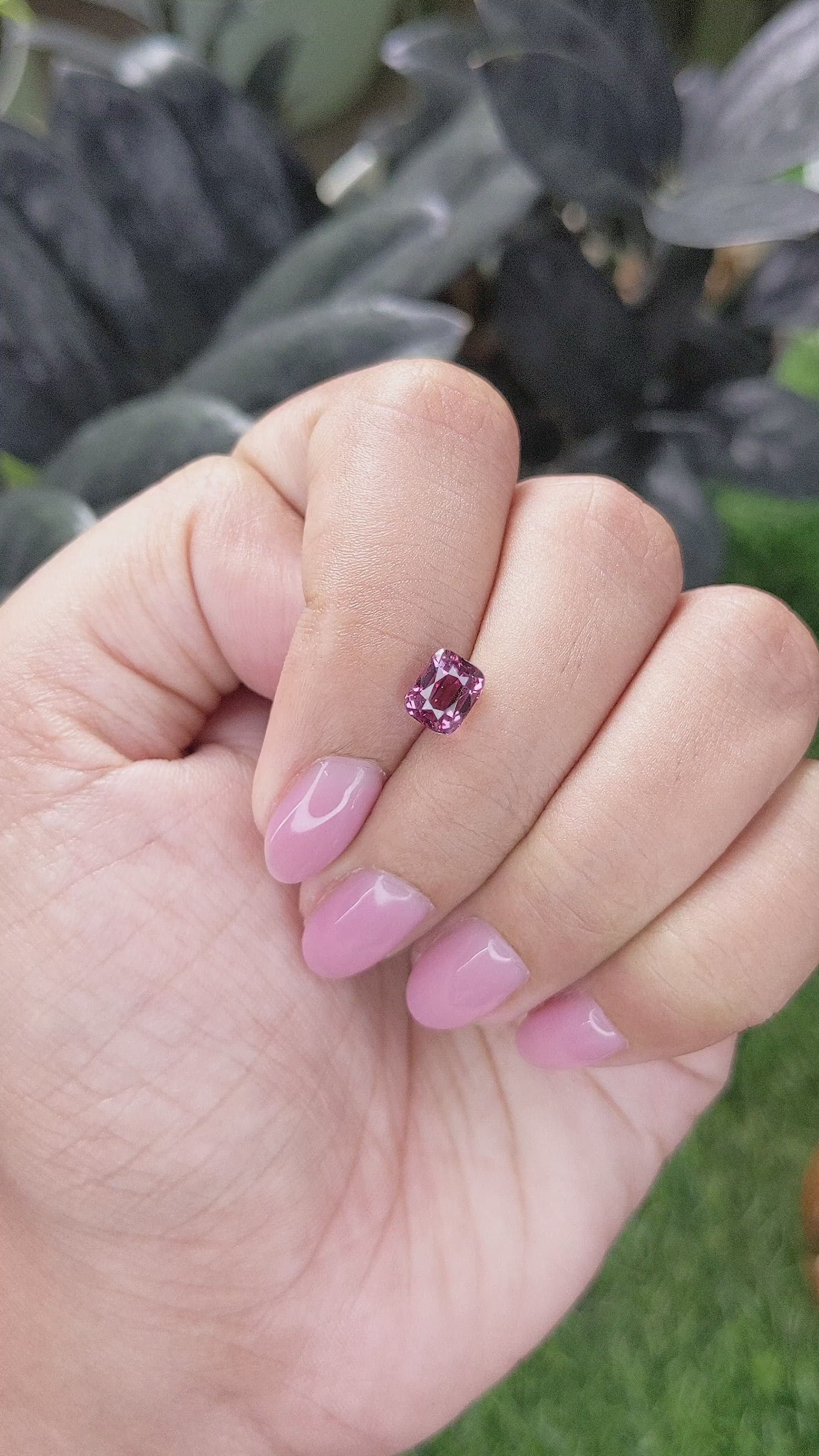 1.65 Ct. Reddish Pink Malaya Garnet from Tanzania Size Video