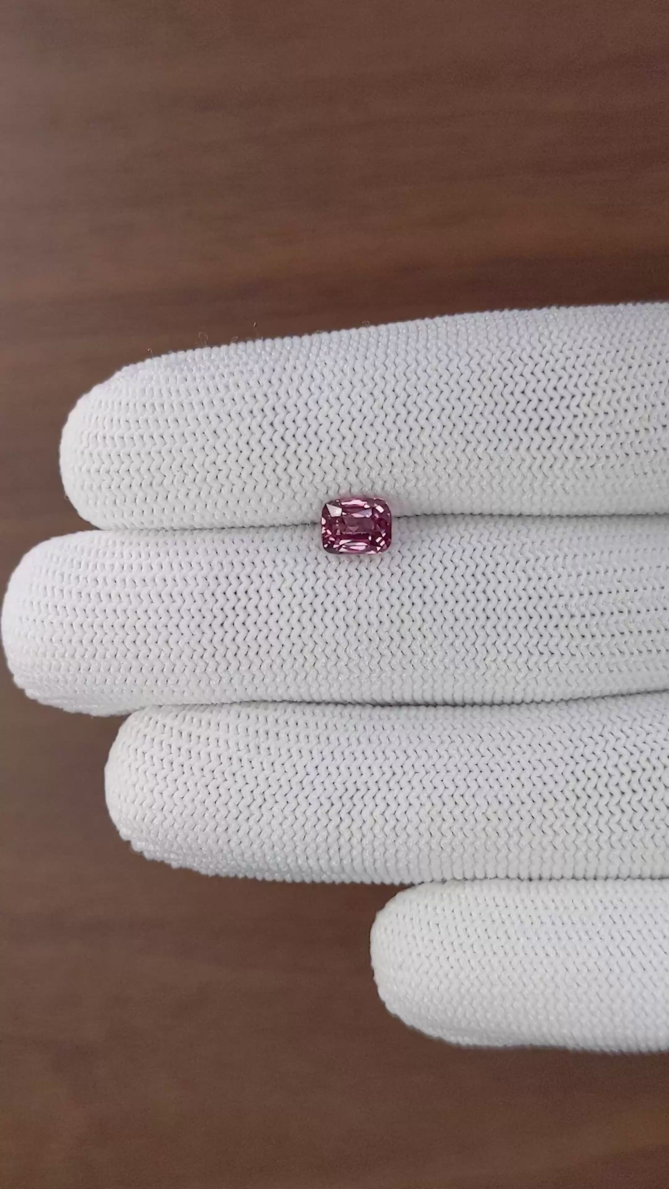 1.65 Ct. Reddish Pink Malaya Garnet from Tanzania Size Video