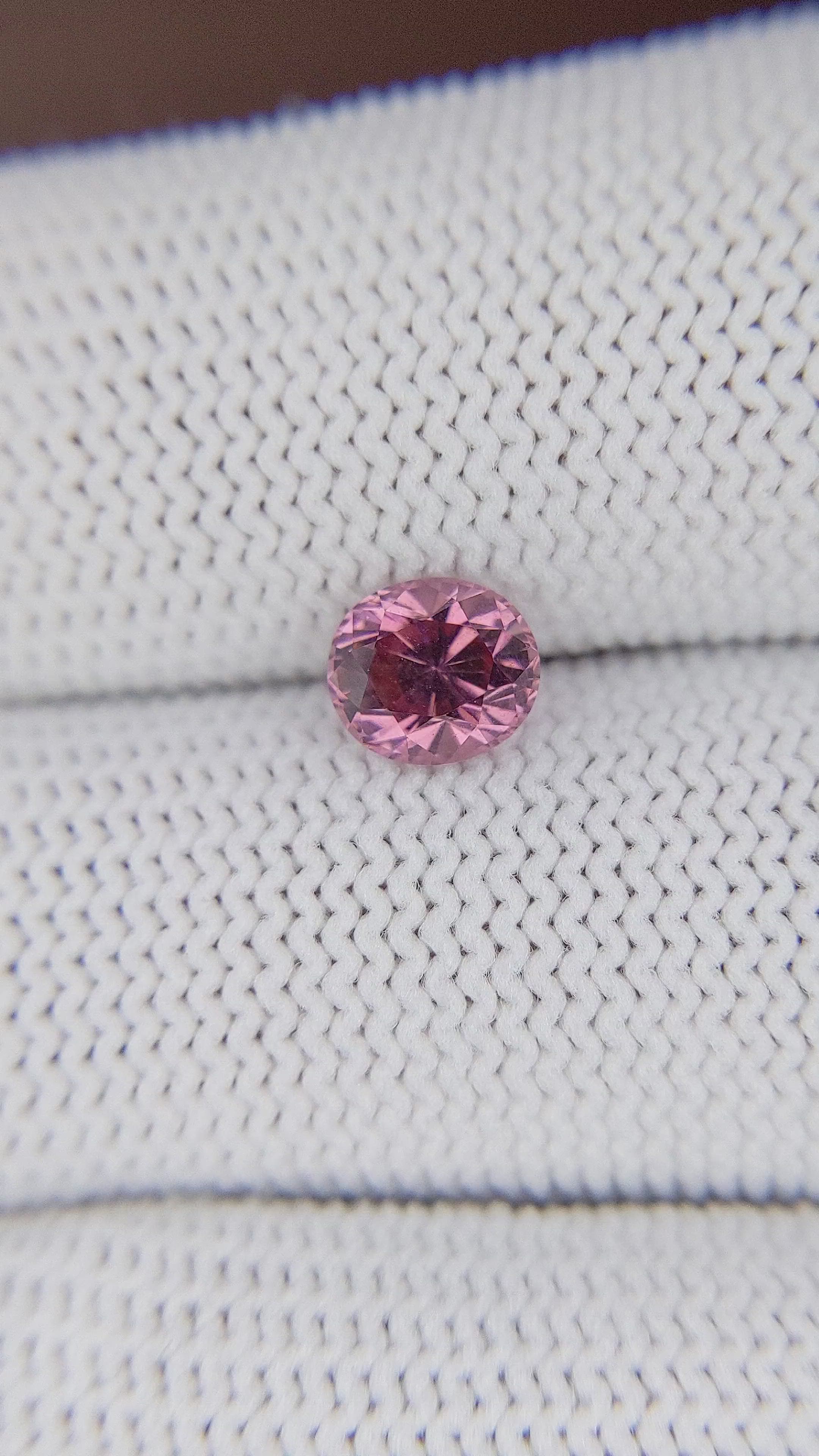 1.34 Ct. Pink Malaya Garnet from Tanzania Size Video