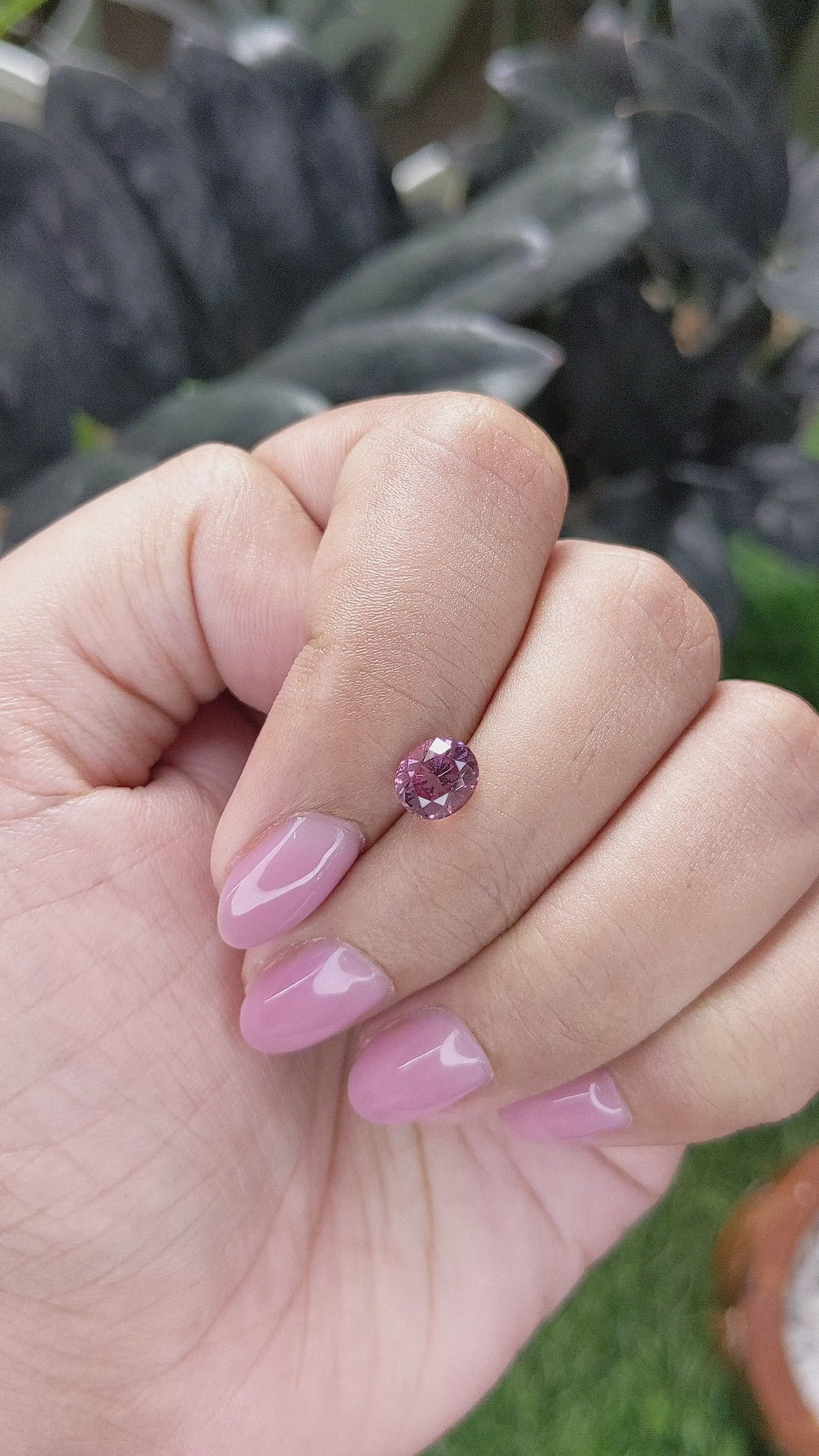 1.34 Ct. Pink Malaya Garnet from Tanzania Size Video