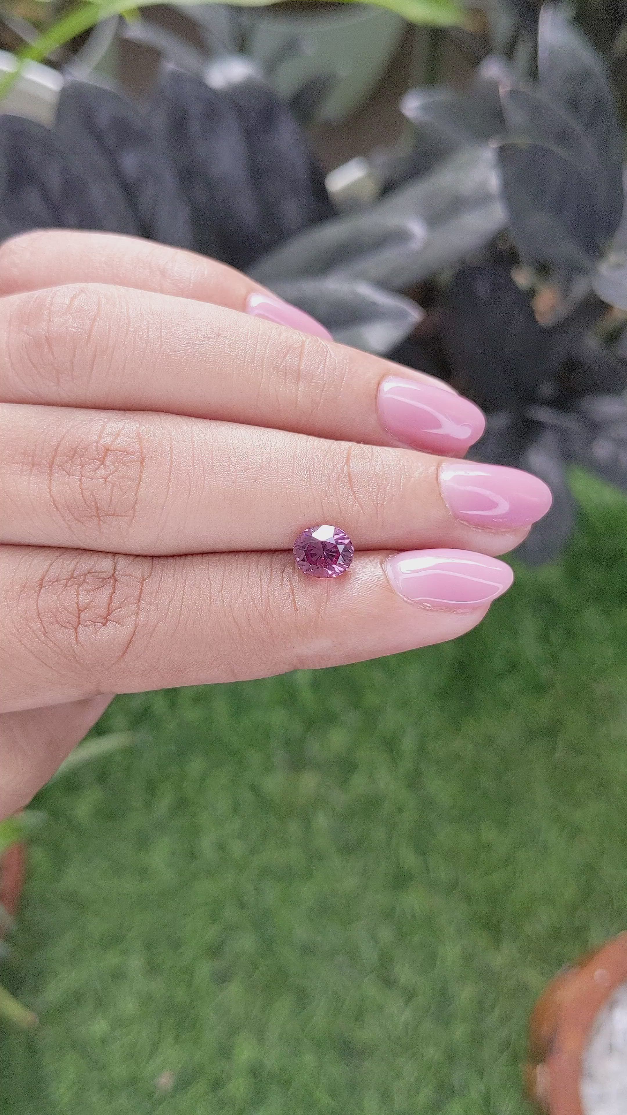 1.34 Ct. Pink Malaya Garnet from Tanzania Size Video