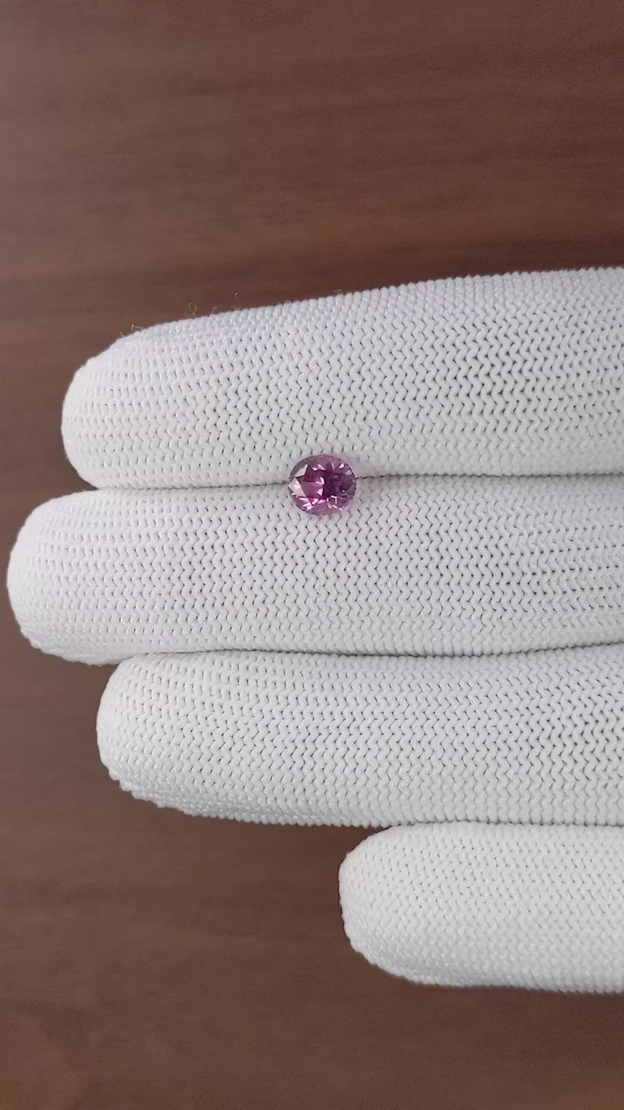 1.34 Ct. Pink Malaya Garnet from Tanzania Size Video