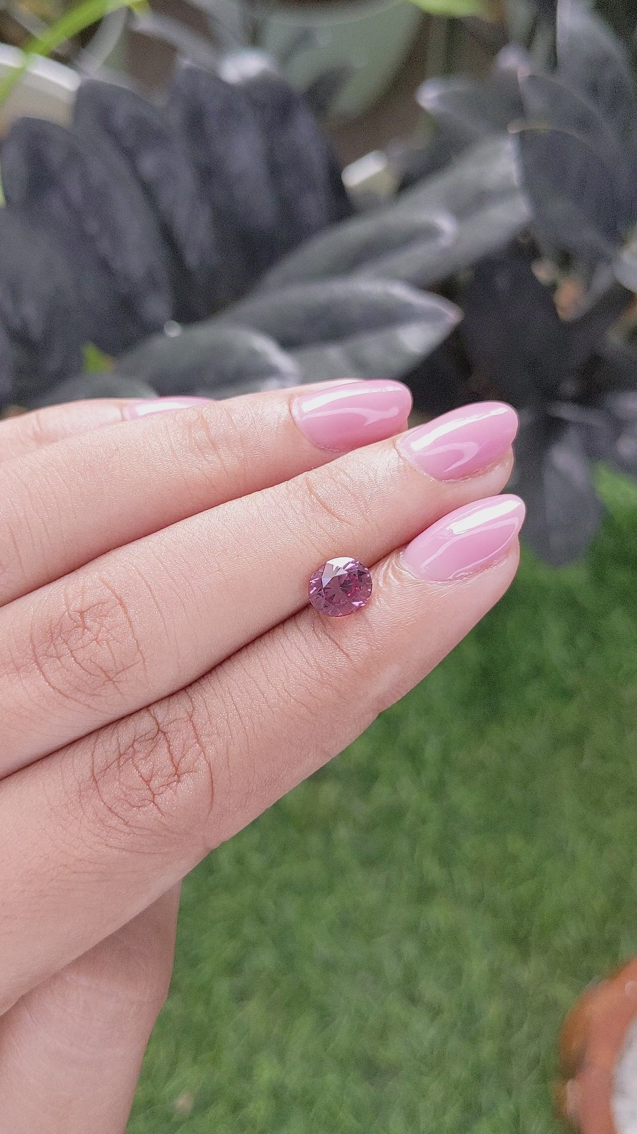 1.34 Ct. Pink Malaya Garnet from Tanzania Size Video