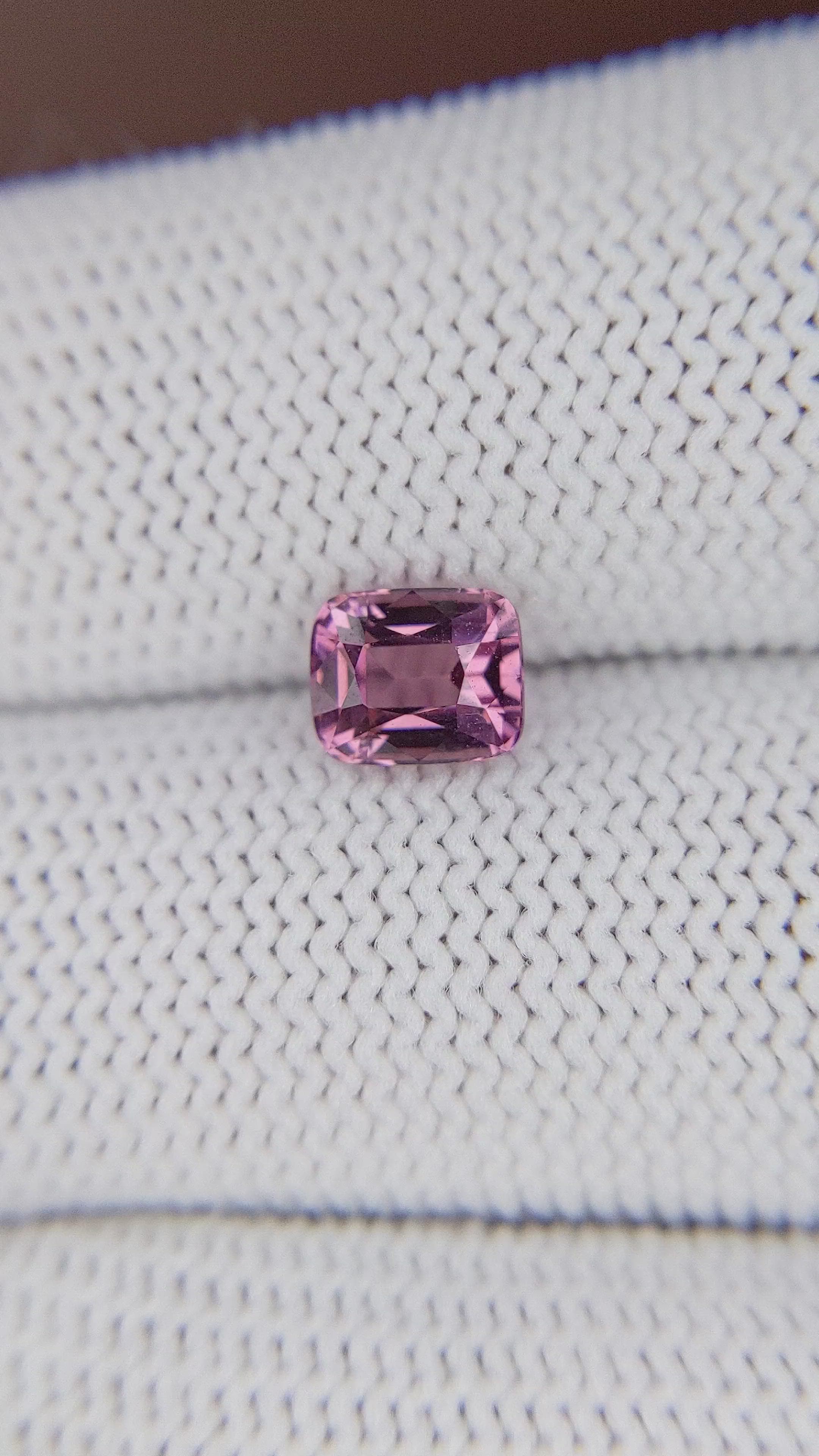 1.47 Ct. Pink Malaya Garnet from Tanzania Size Video