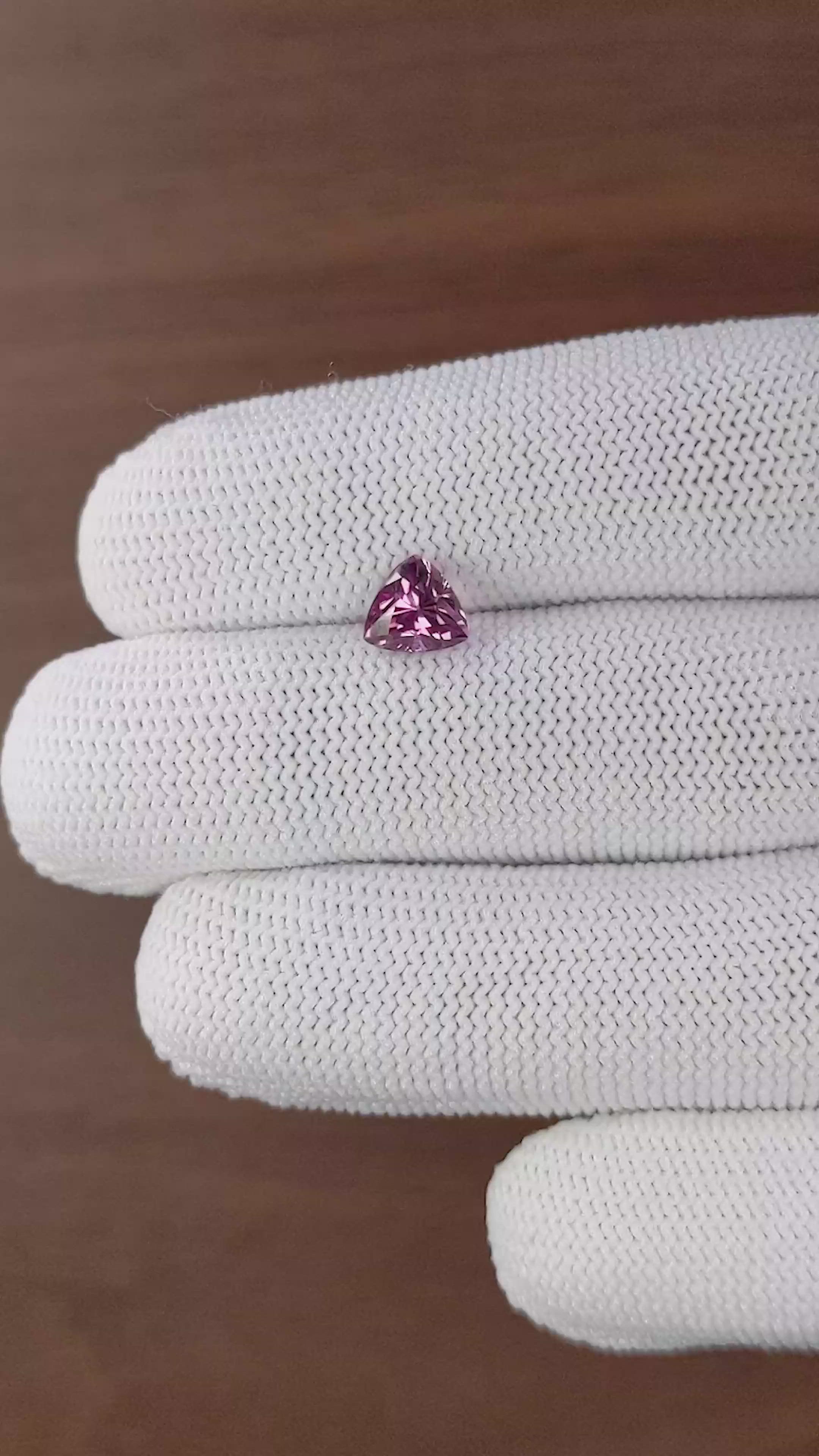 1.55 Ct. Purple Malaya Garnet from Tanzania Size Video