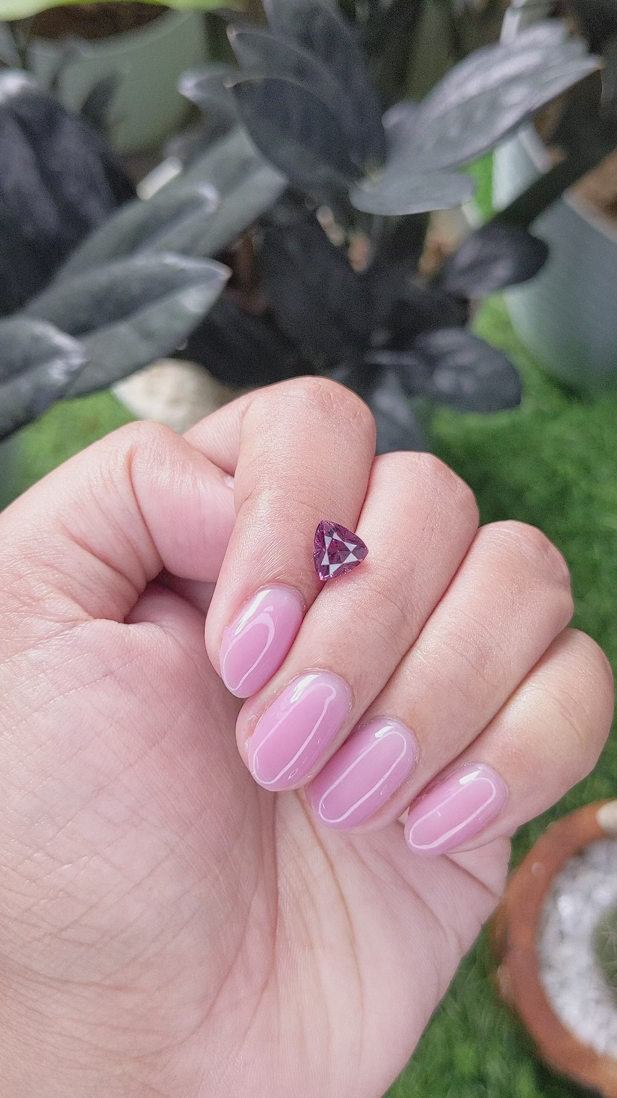 1.55 Ct. Purple Malaya Garnet from Tanzania Size Video