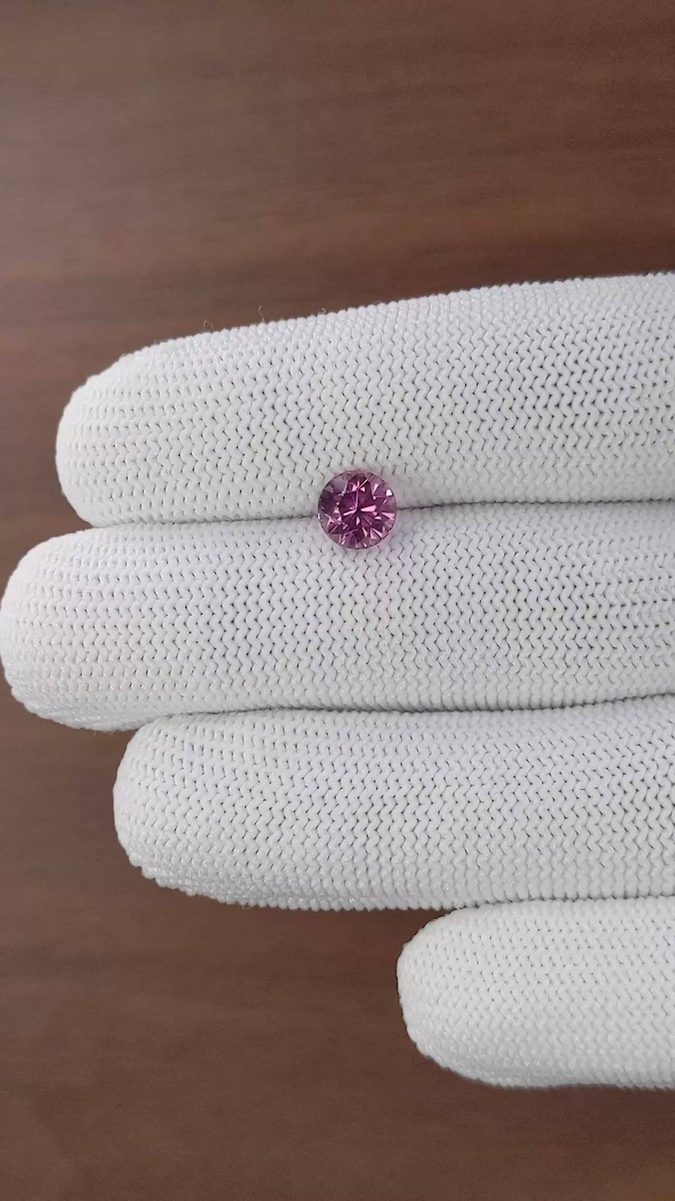 1.78 Ct. Pink Malaya Garnet from Tanzania Size Video