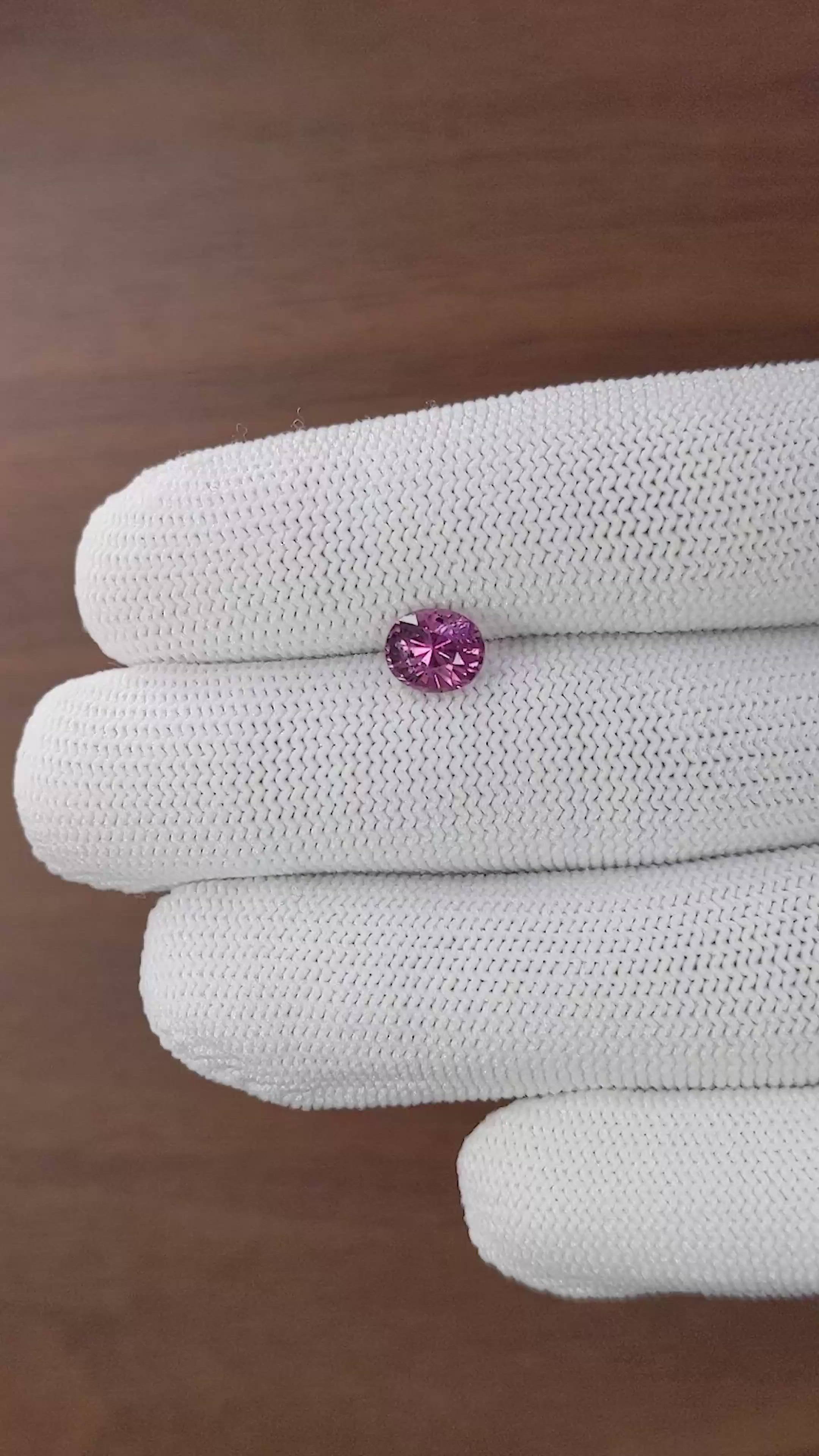 1.81 Ct. Pink Malaya Garnet from Tanzania Size Video