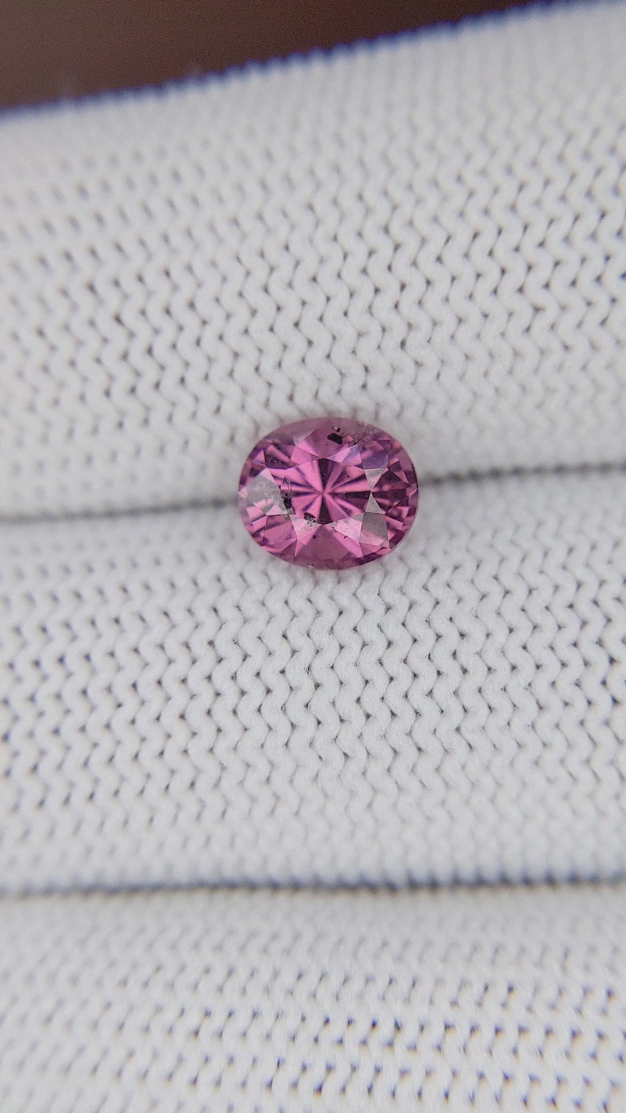 1.81 Ct. Pink Malaya Garnet from Tanzania Size Video