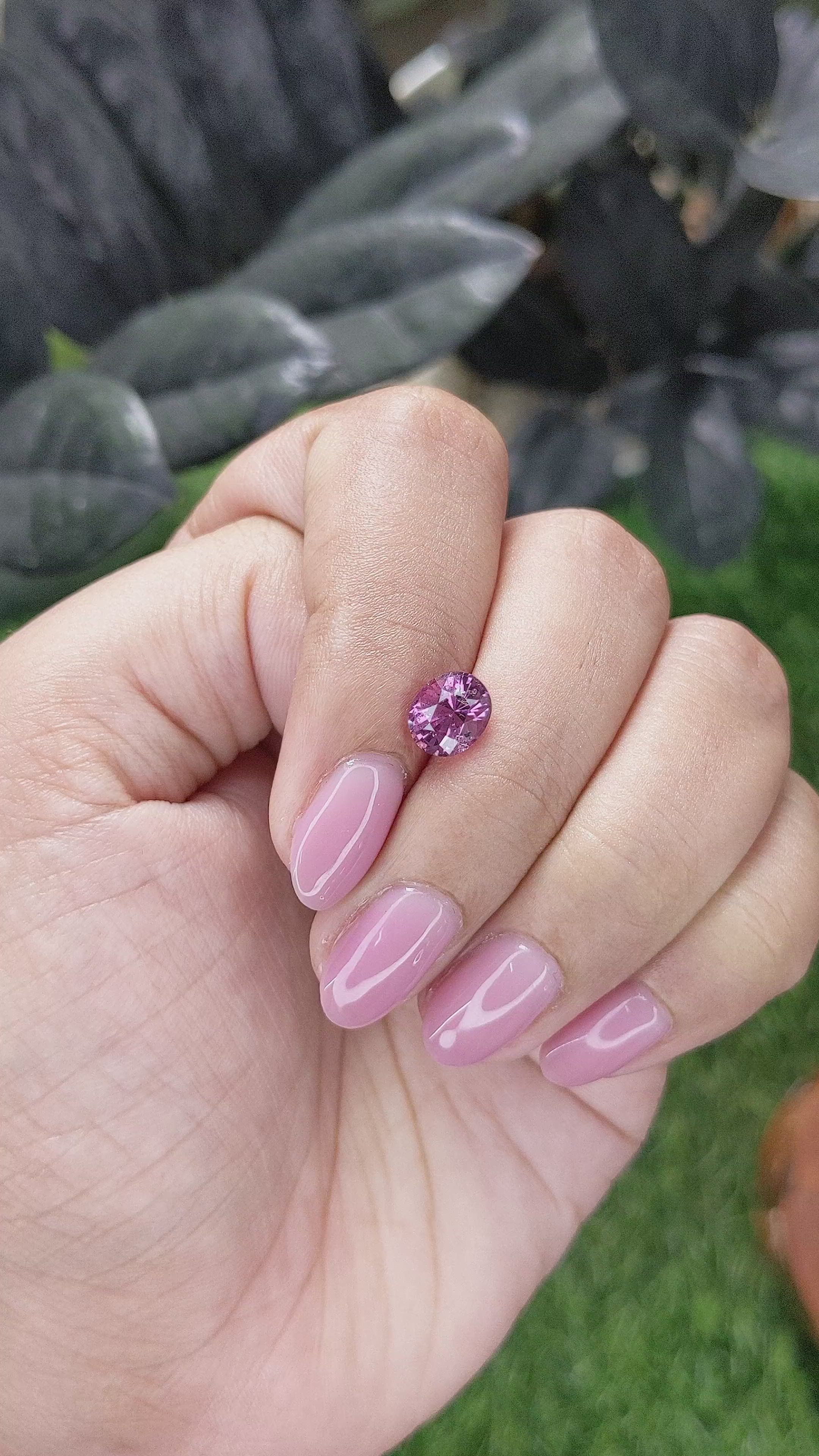 1.81 Ct. Pink Malaya Garnet from Tanzania Size Video