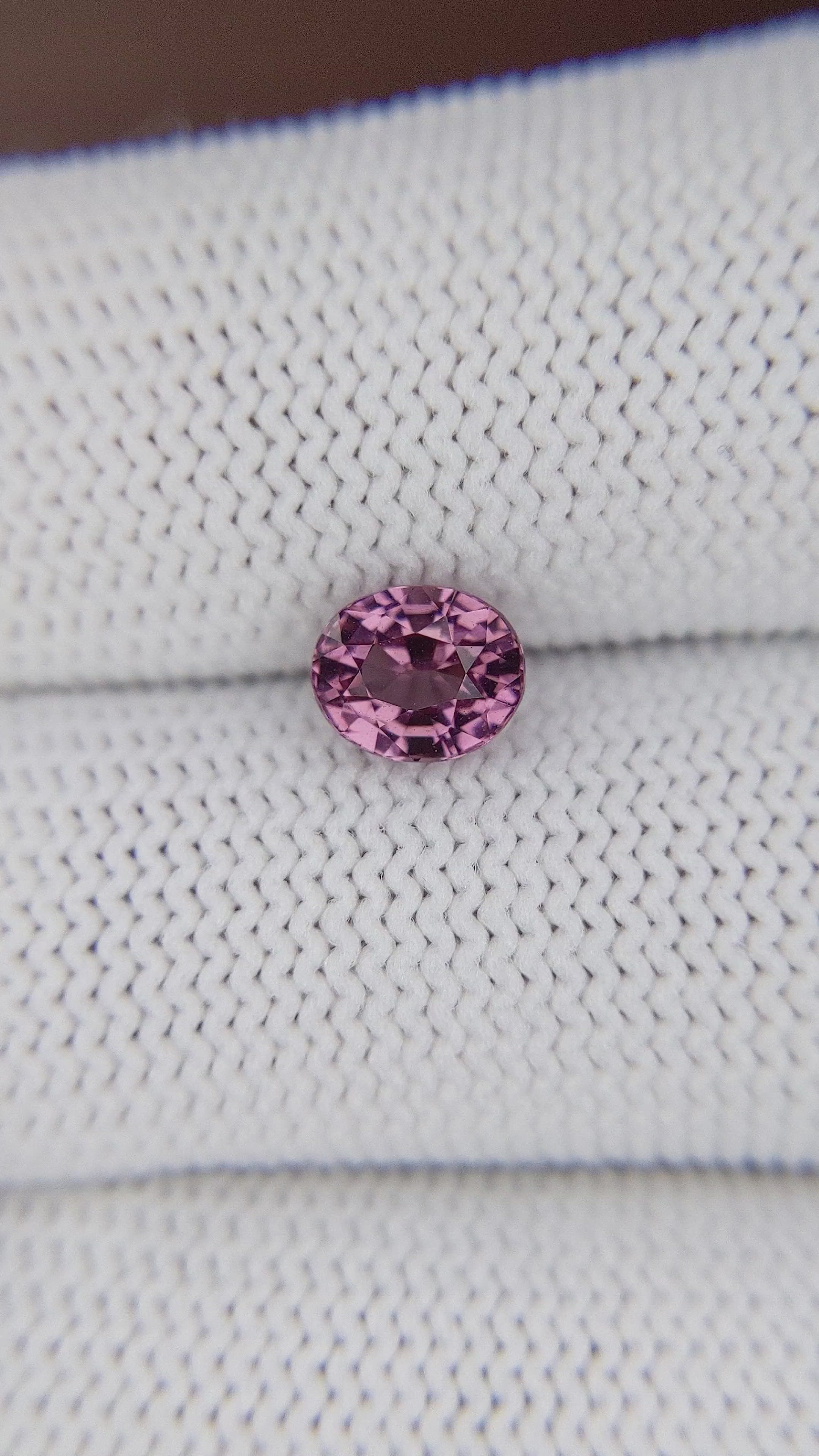 1.42 Ct. Purple Malaya Garnet from Tanzania Size Video